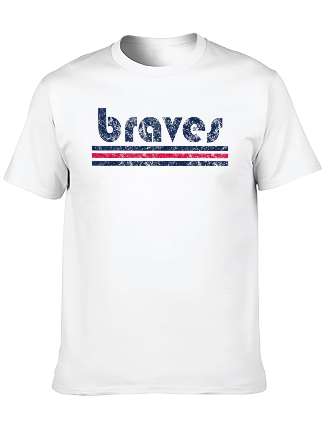 Braves Retro Graphic T-Shirt - Black Cotton Blend