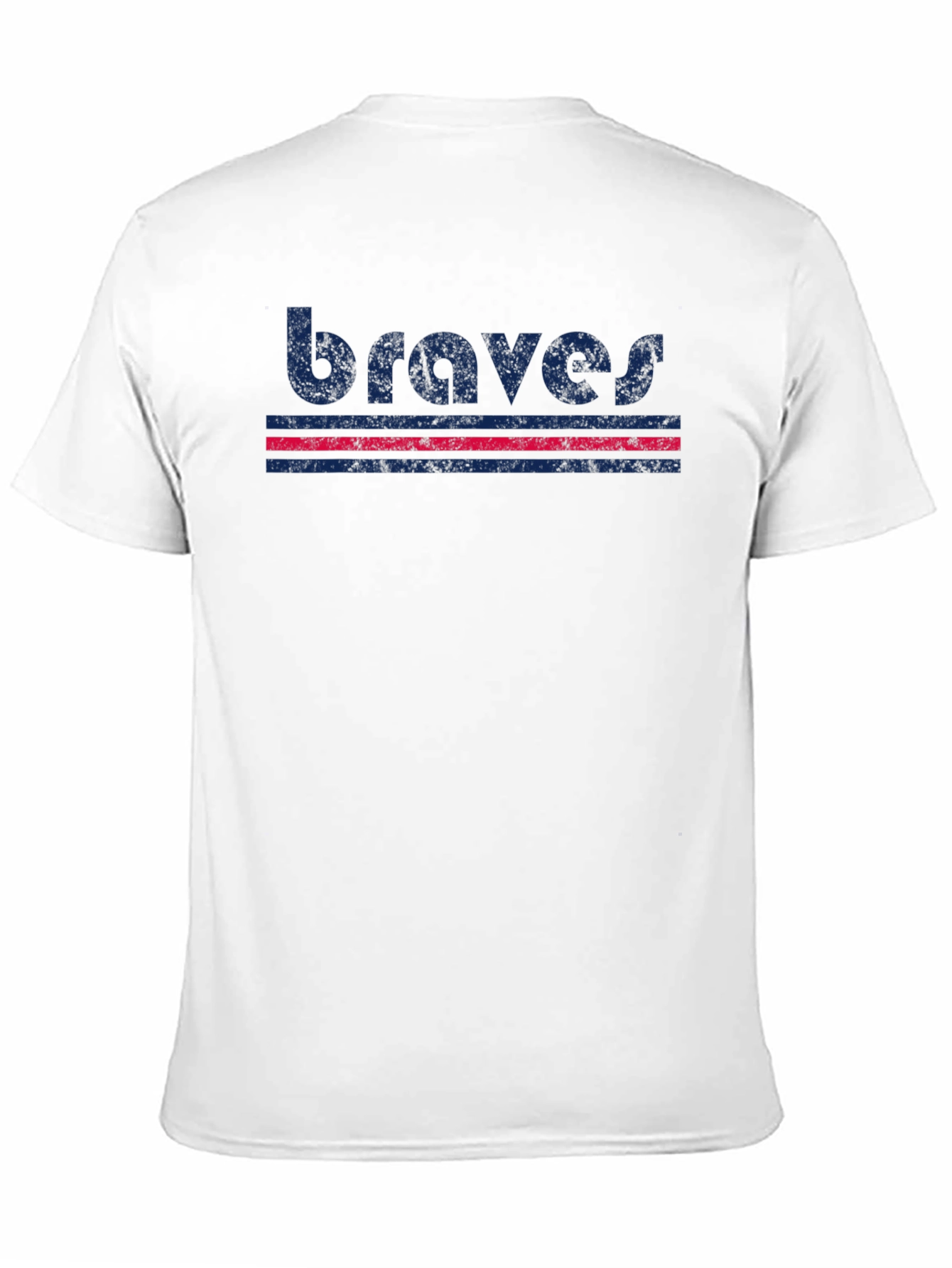 Braves Retro Graphic T-Shirt - Black Cotton Blend