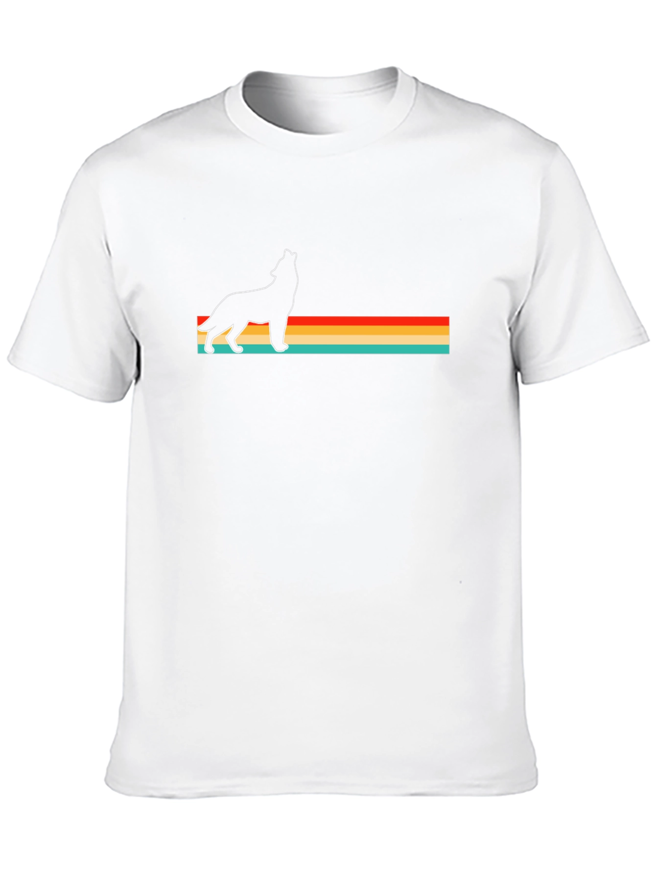 Retro Wolf Graphic Tee - Black