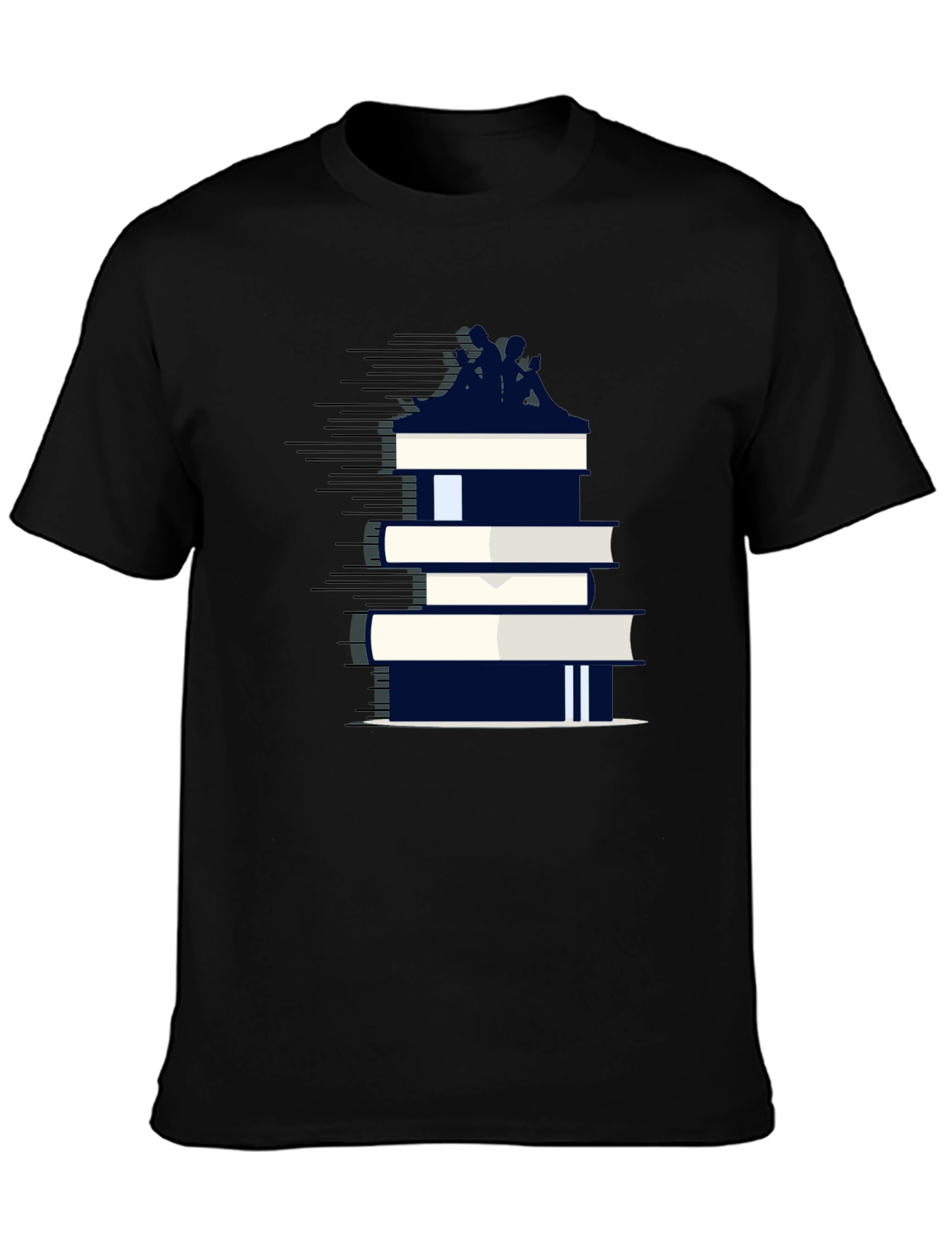 Book Stack Tee - Literary Fashion