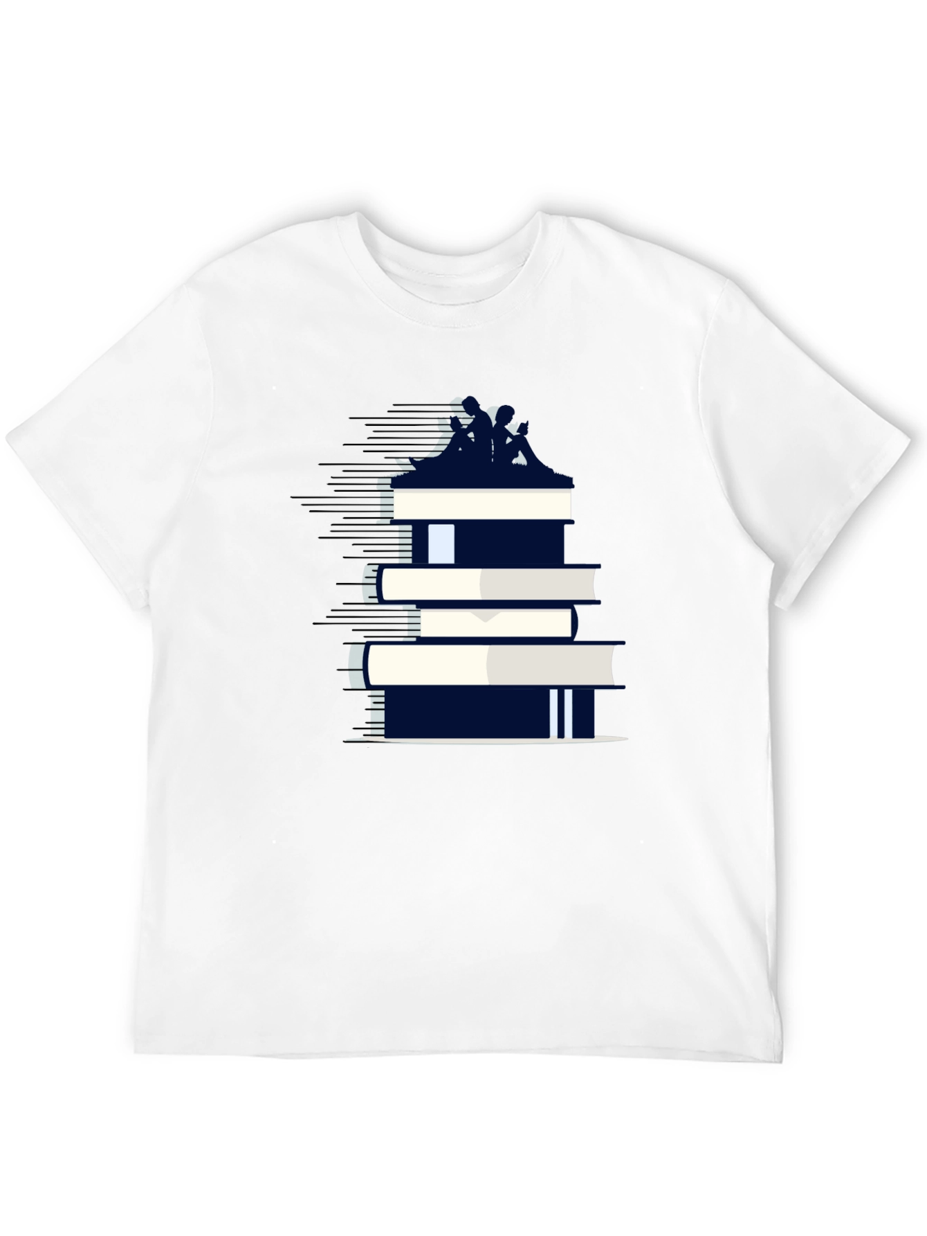 Book Stack Tee - Literary Fashion