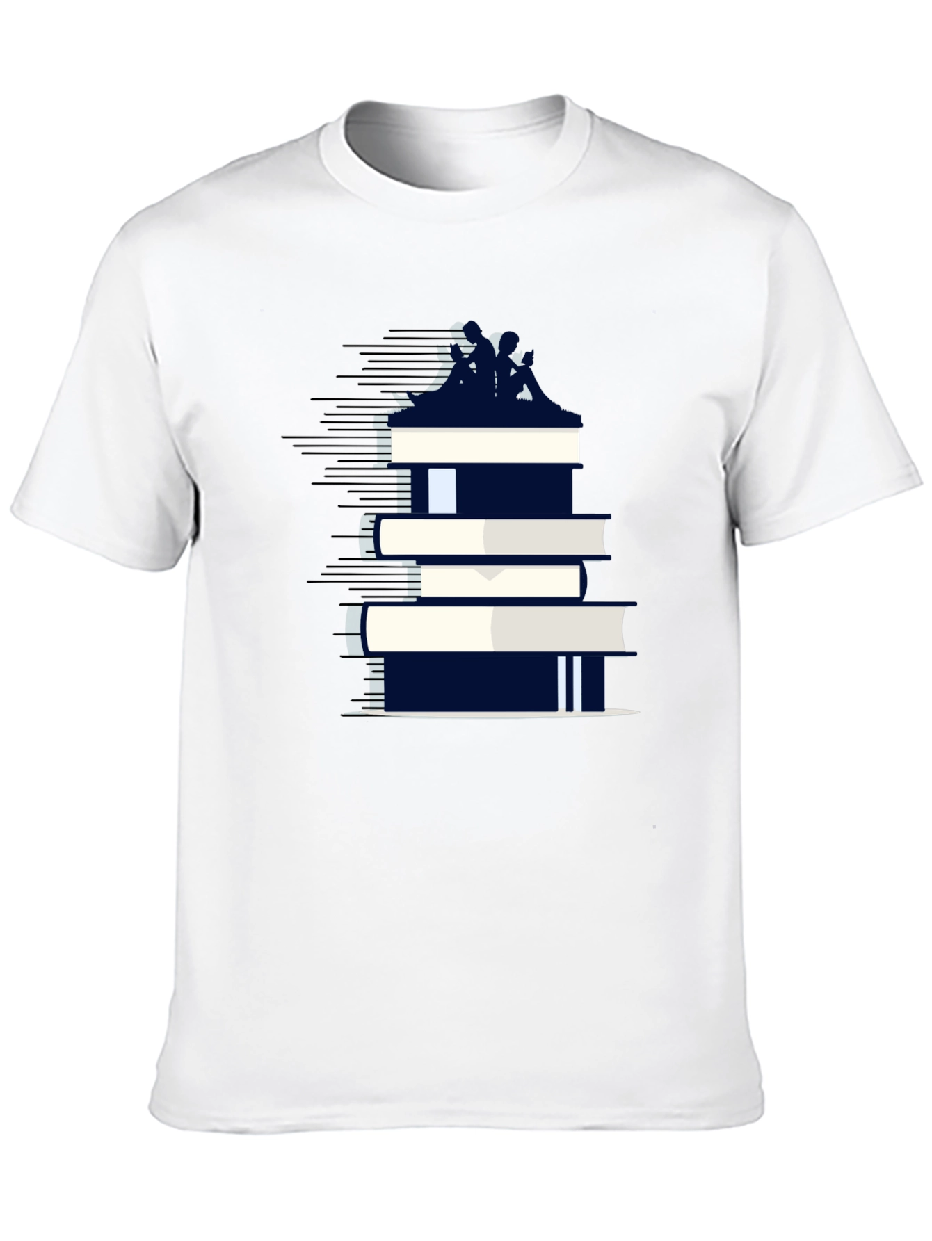 Book Stack Tee - Literary Fashion
