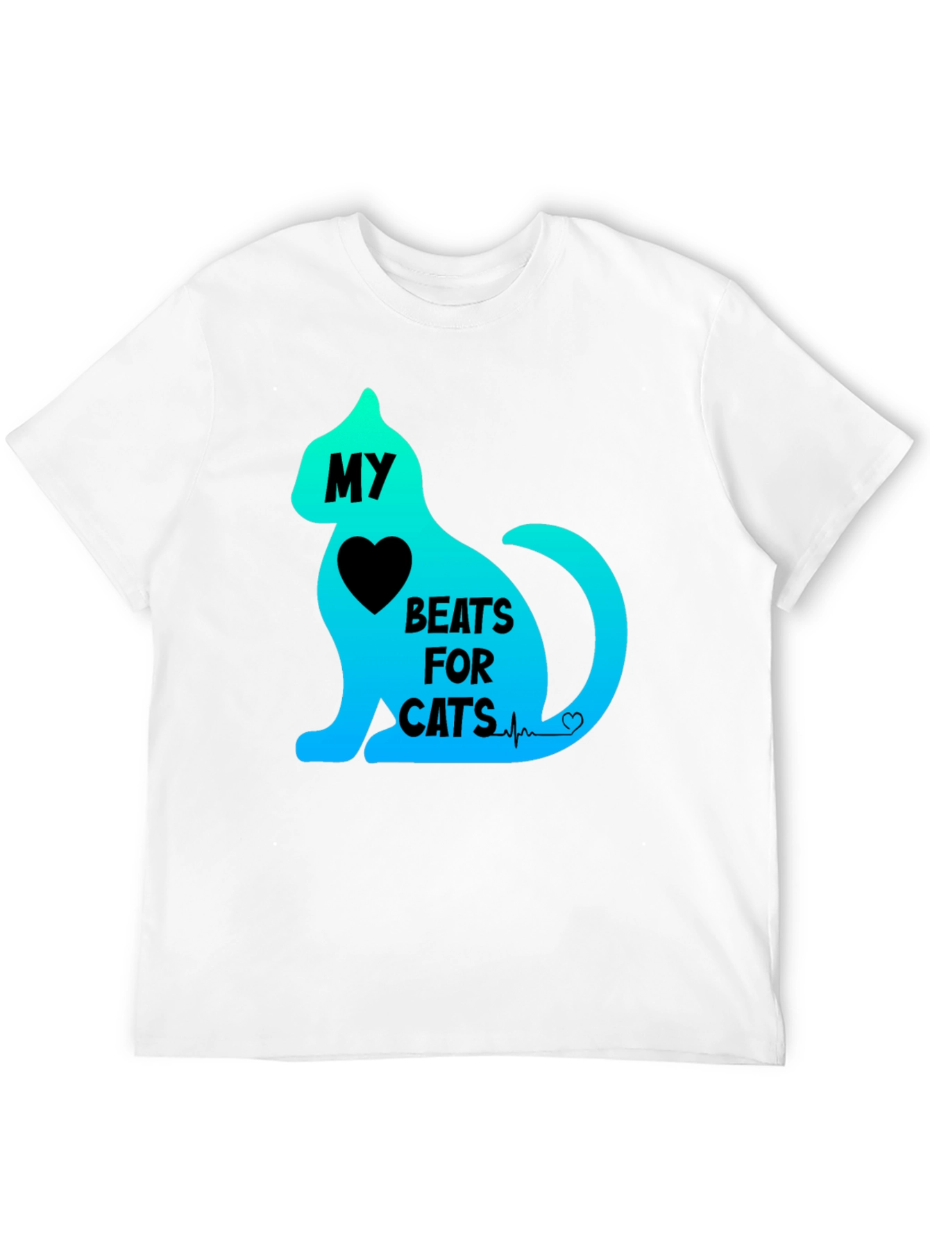 My Heart Beats For Cats Graphic Tee