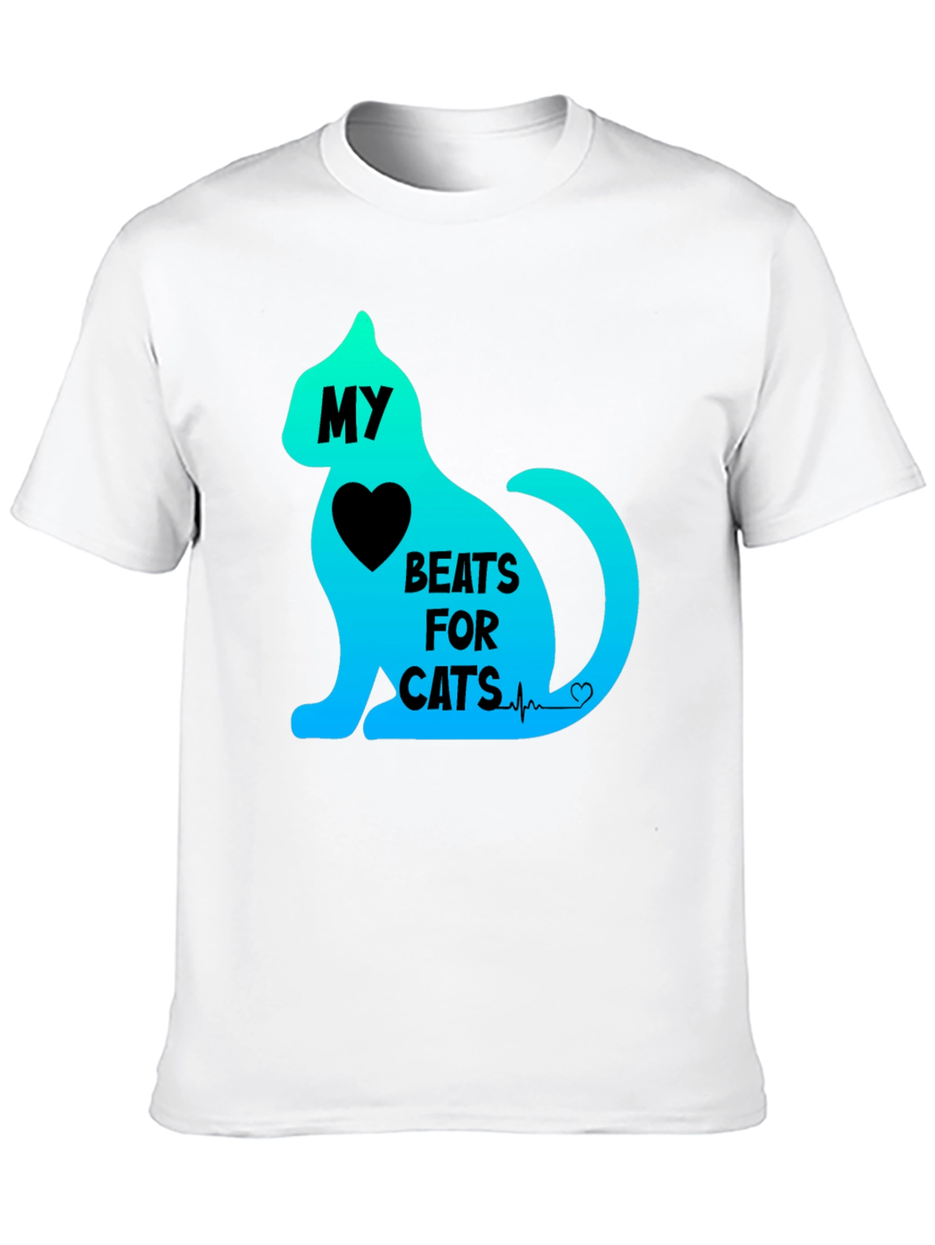My Heart Beats For Cats Graphic Tee