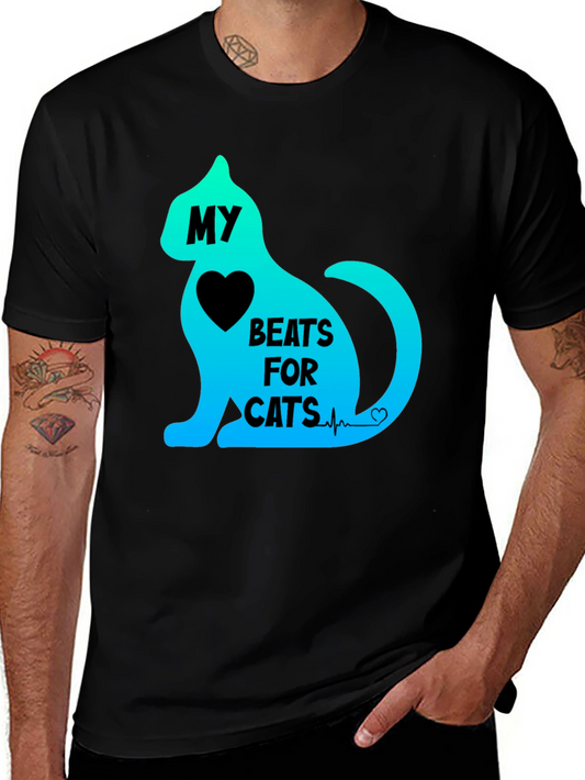 My Heart Beats For Cats Graphic Tee