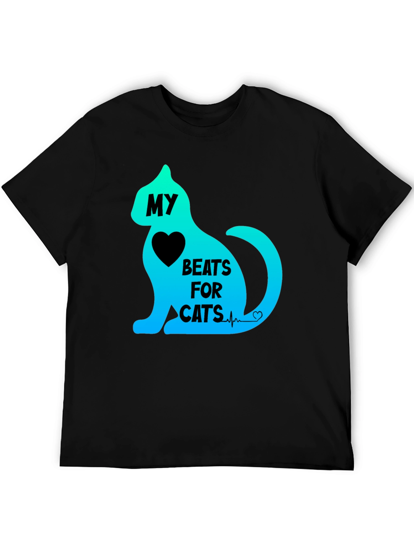 My Heart Beats For Cats Graphic Tee