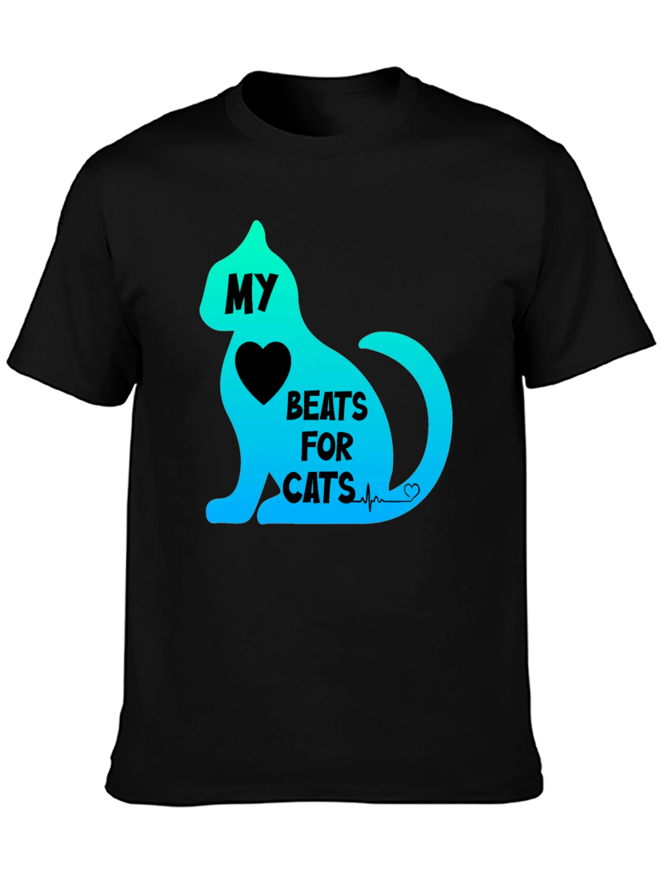 My Heart Beats For Cats Graphic Tee