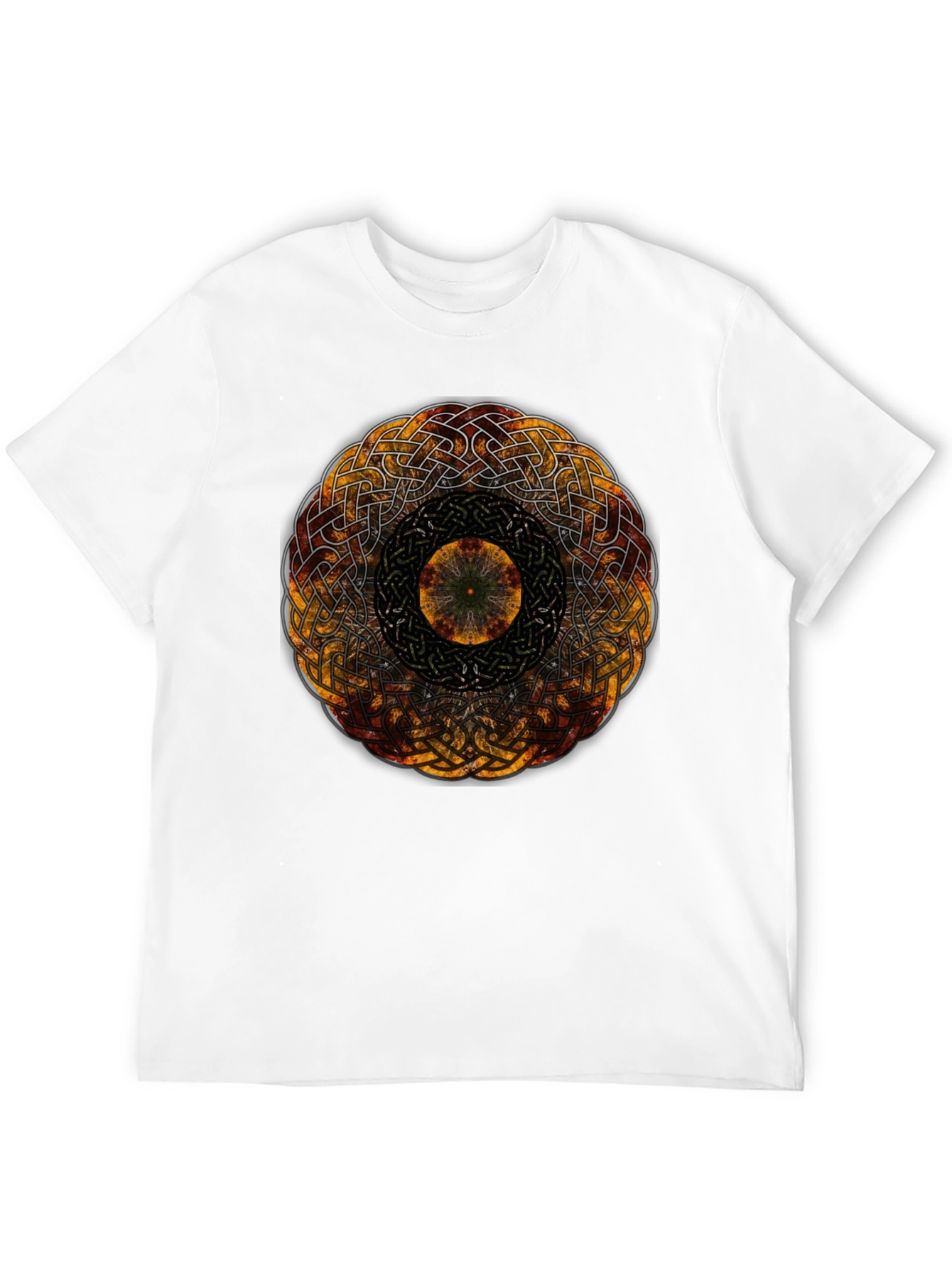 Celtic Knot Mandala Graphic Black Tee