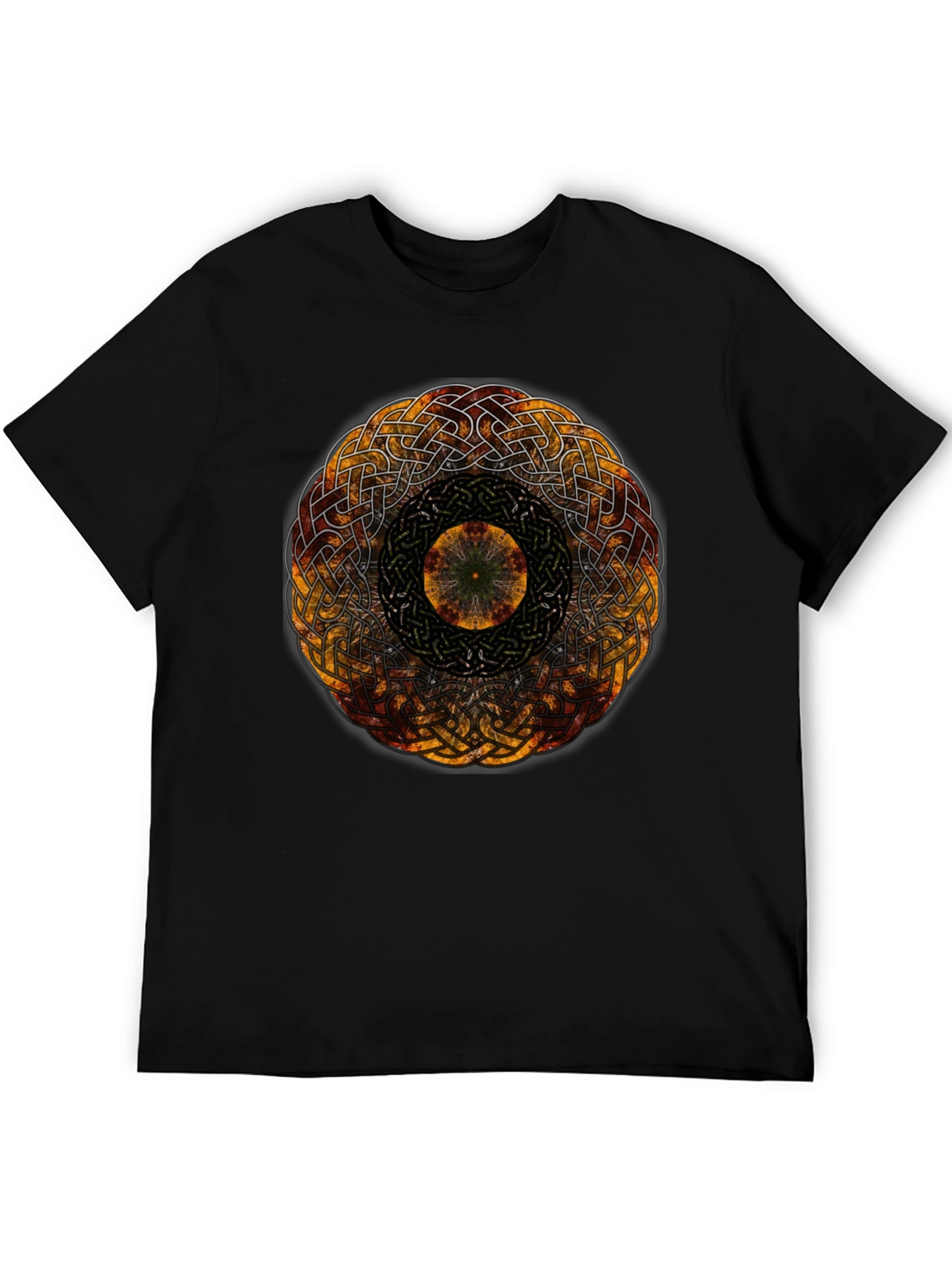 Celtic Knot Mandala Graphic Black Tee