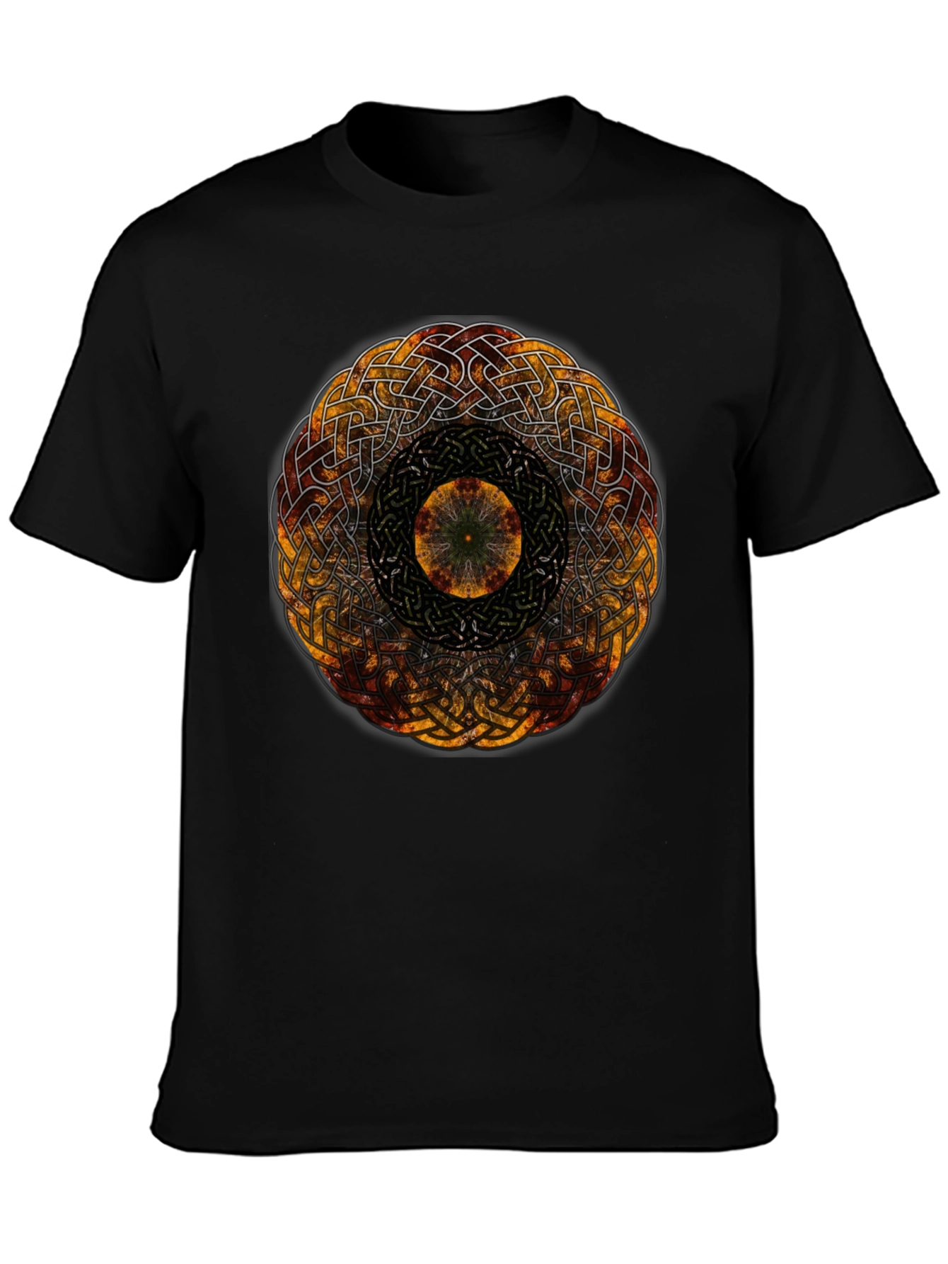 Celtic Knot Mandala Graphic Black Tee