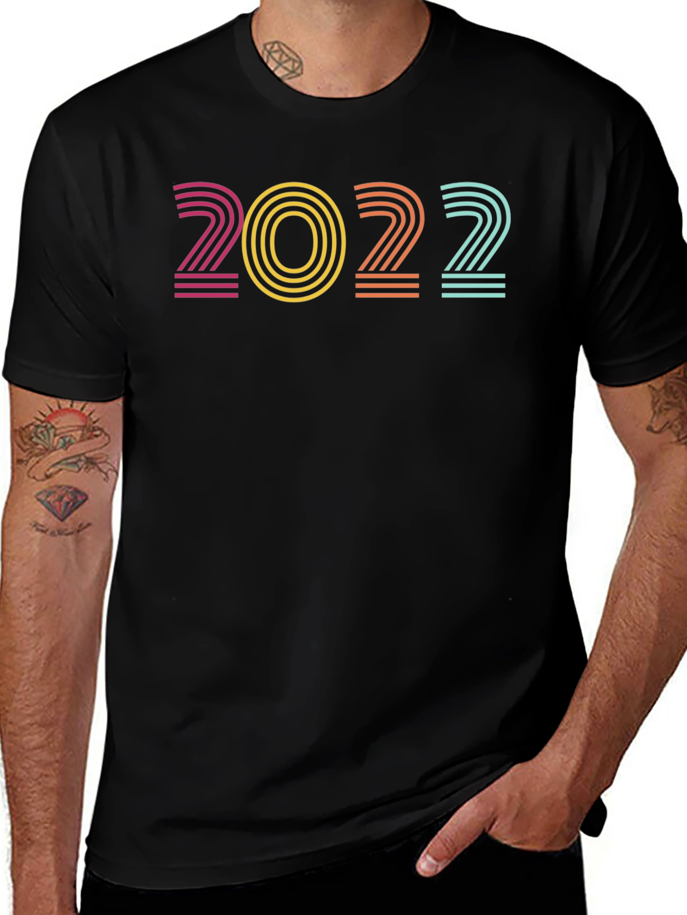 Retro 2022 Graphic Tee - Stylish Year Design