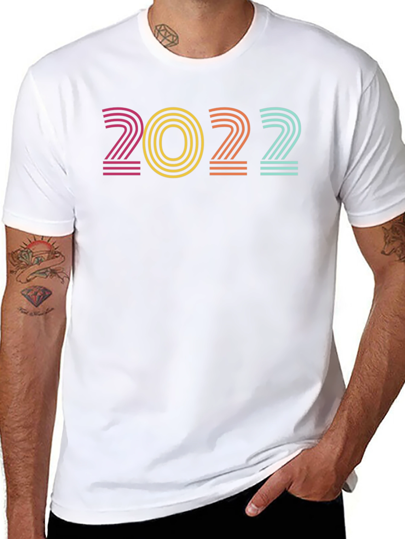 Retro 2022 Graphic Tee - Stylish Year Design