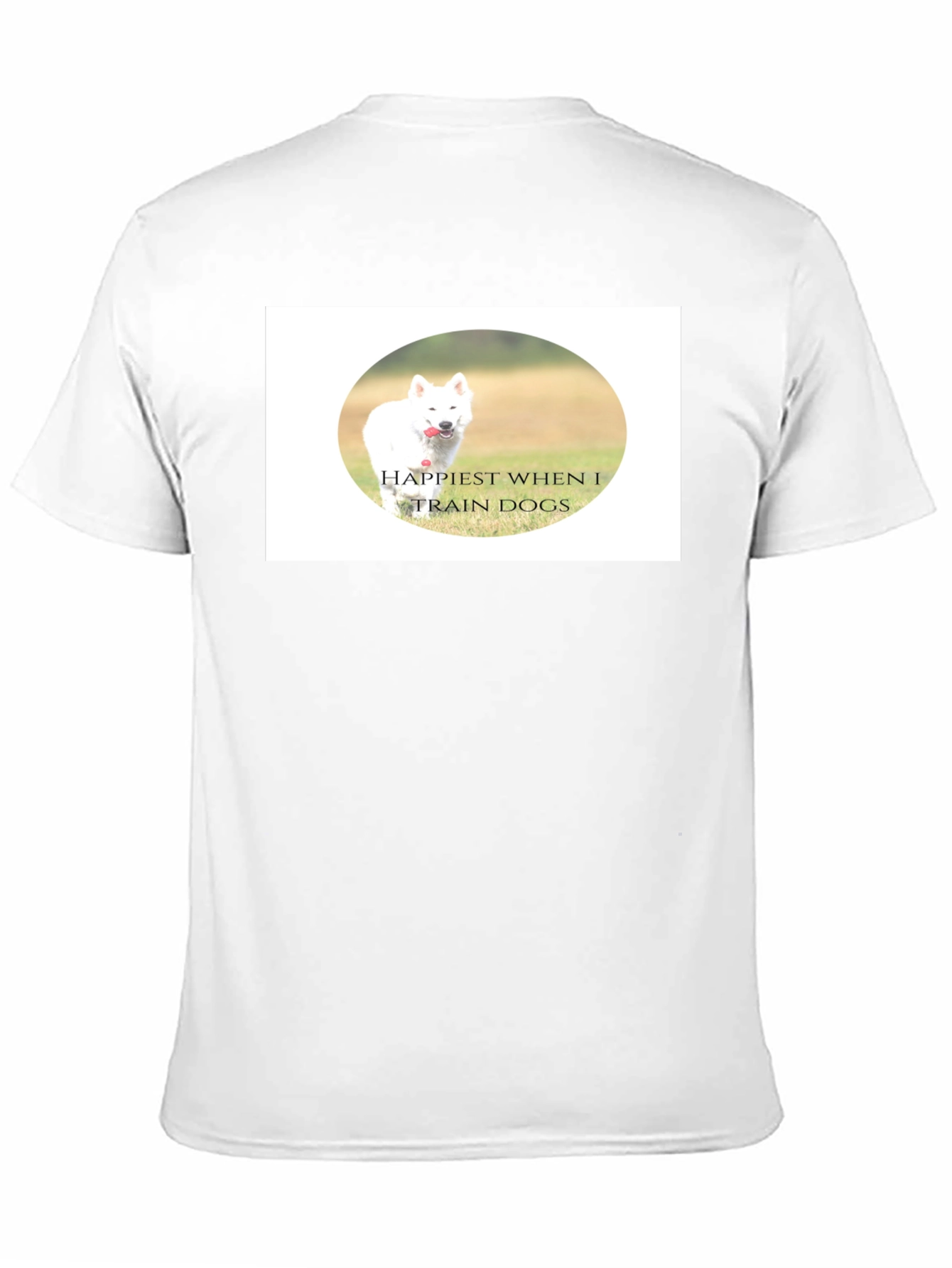 Happiest When I Train Dogs Black T-Shirt