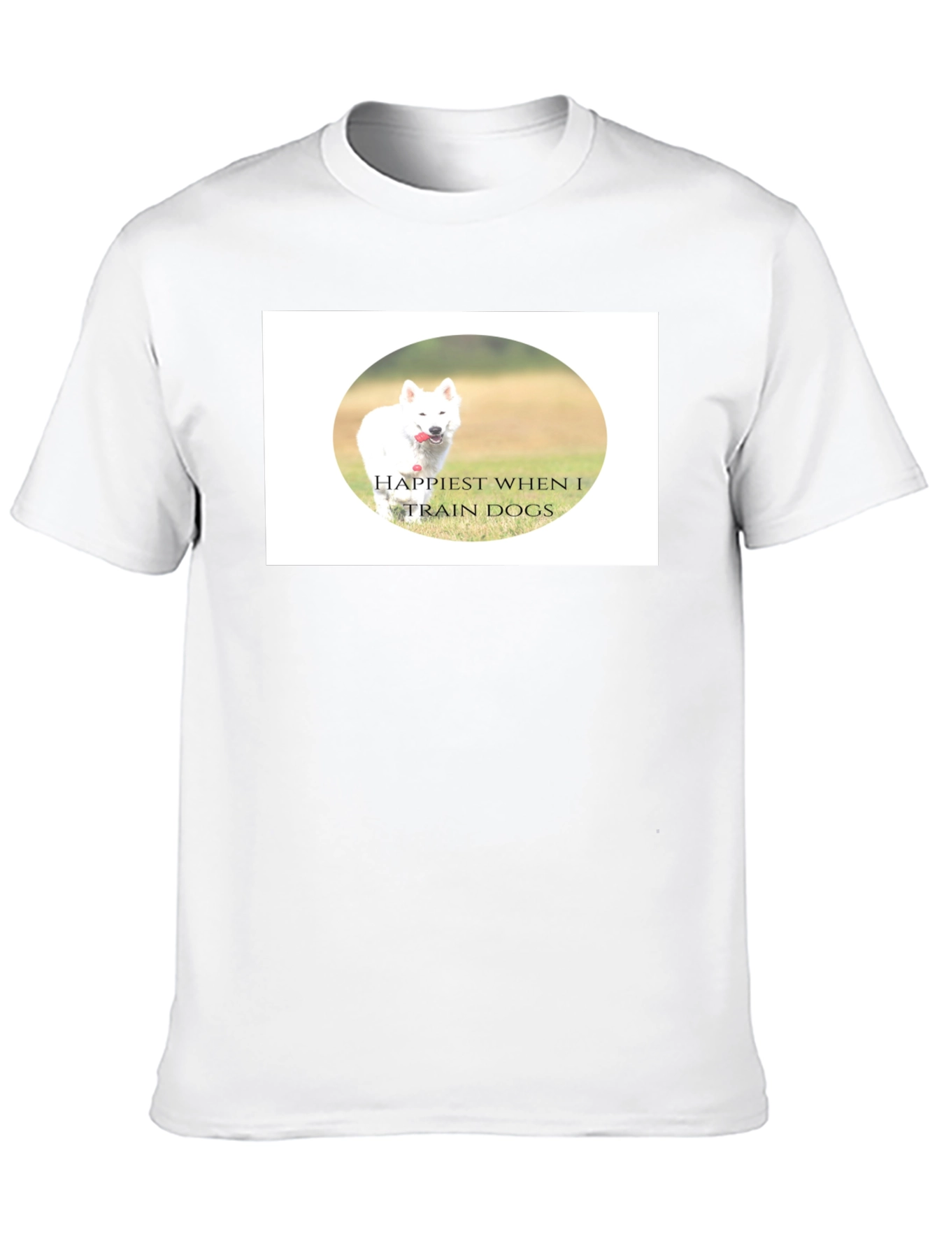 Happiest When I Train Dogs Black T-Shirt