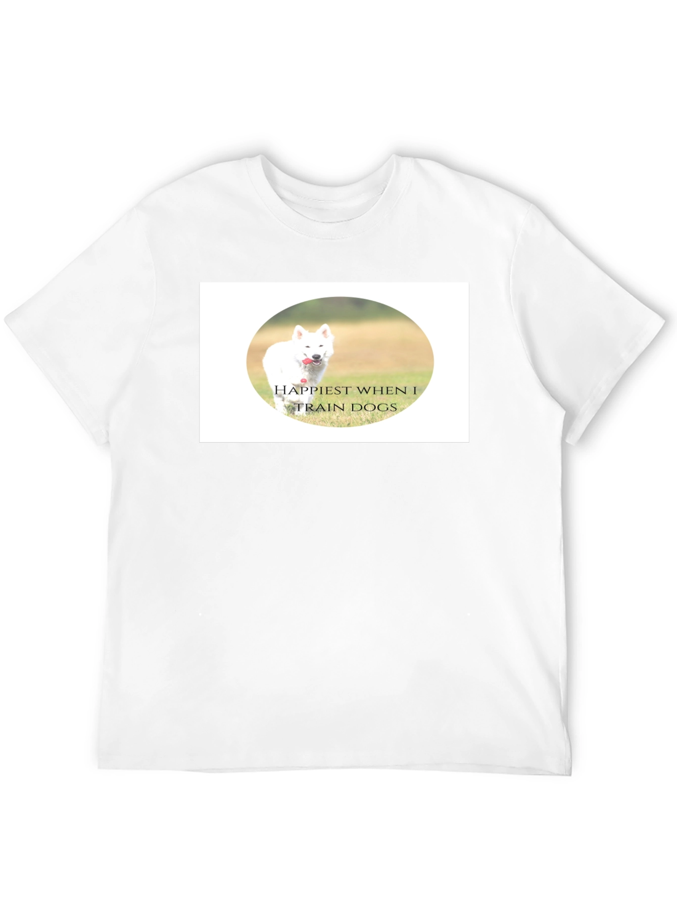 Happiest When I Train Dogs Black T-Shirt
