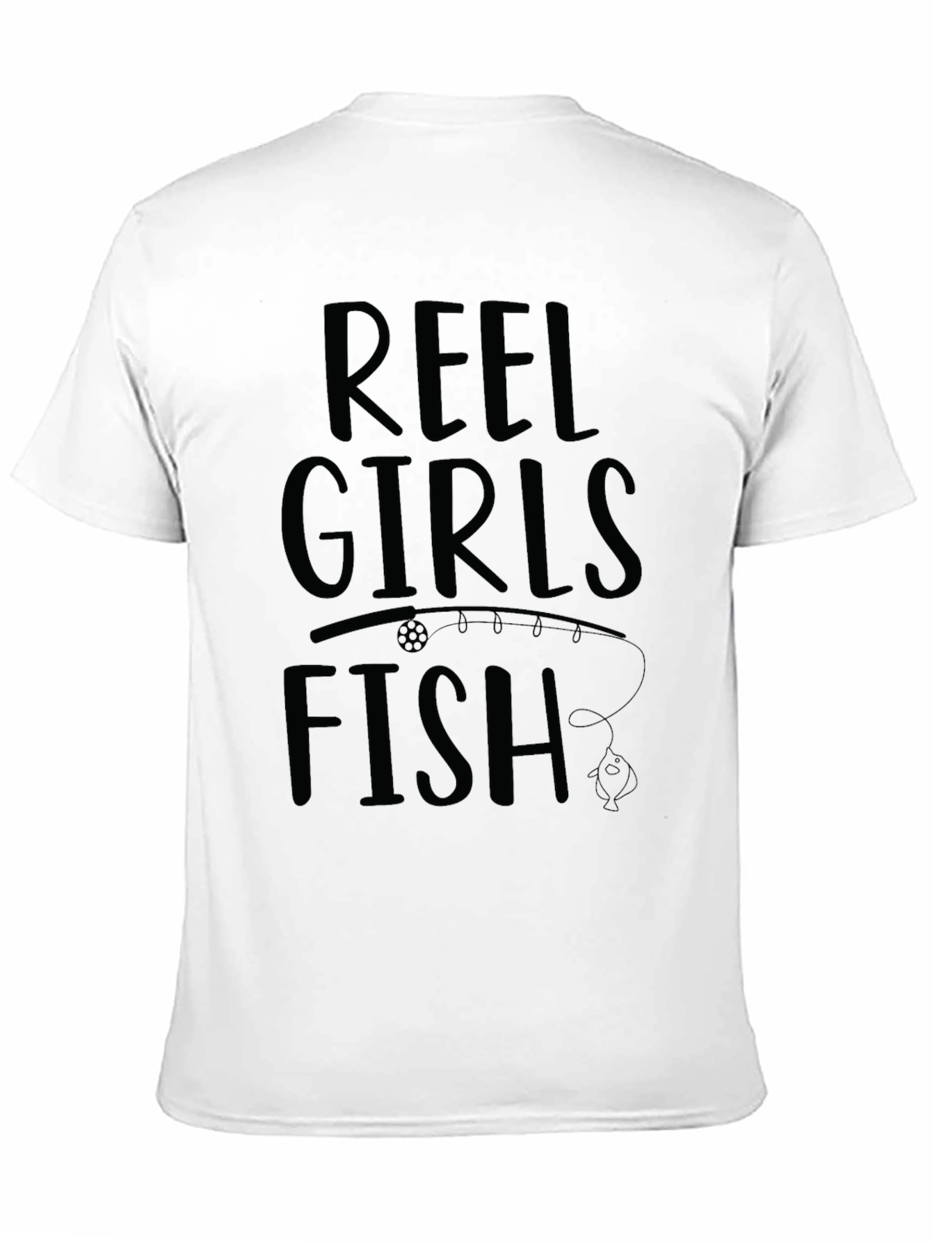 Reel Girls Fish Black Graphic Tee