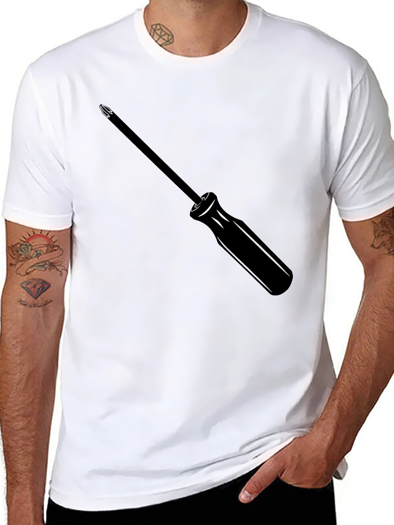 Black Screwdriver T-Shirt - Mens Graphic Tee