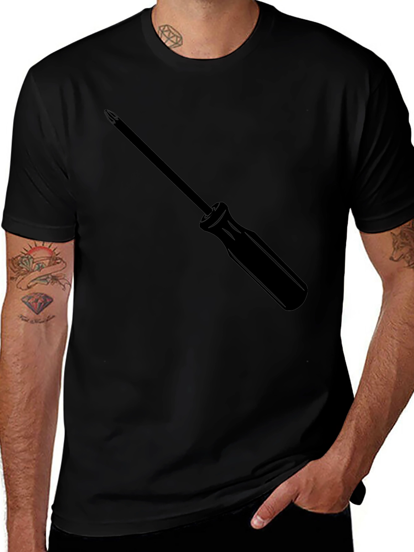 Black Screwdriver T-Shirt - Mens Graphic Tee