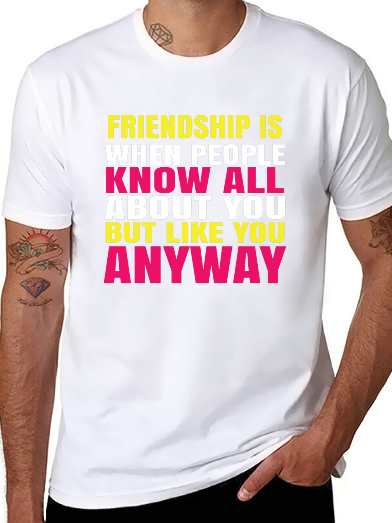 Friendship Quote Graphic Tee - Know All About You