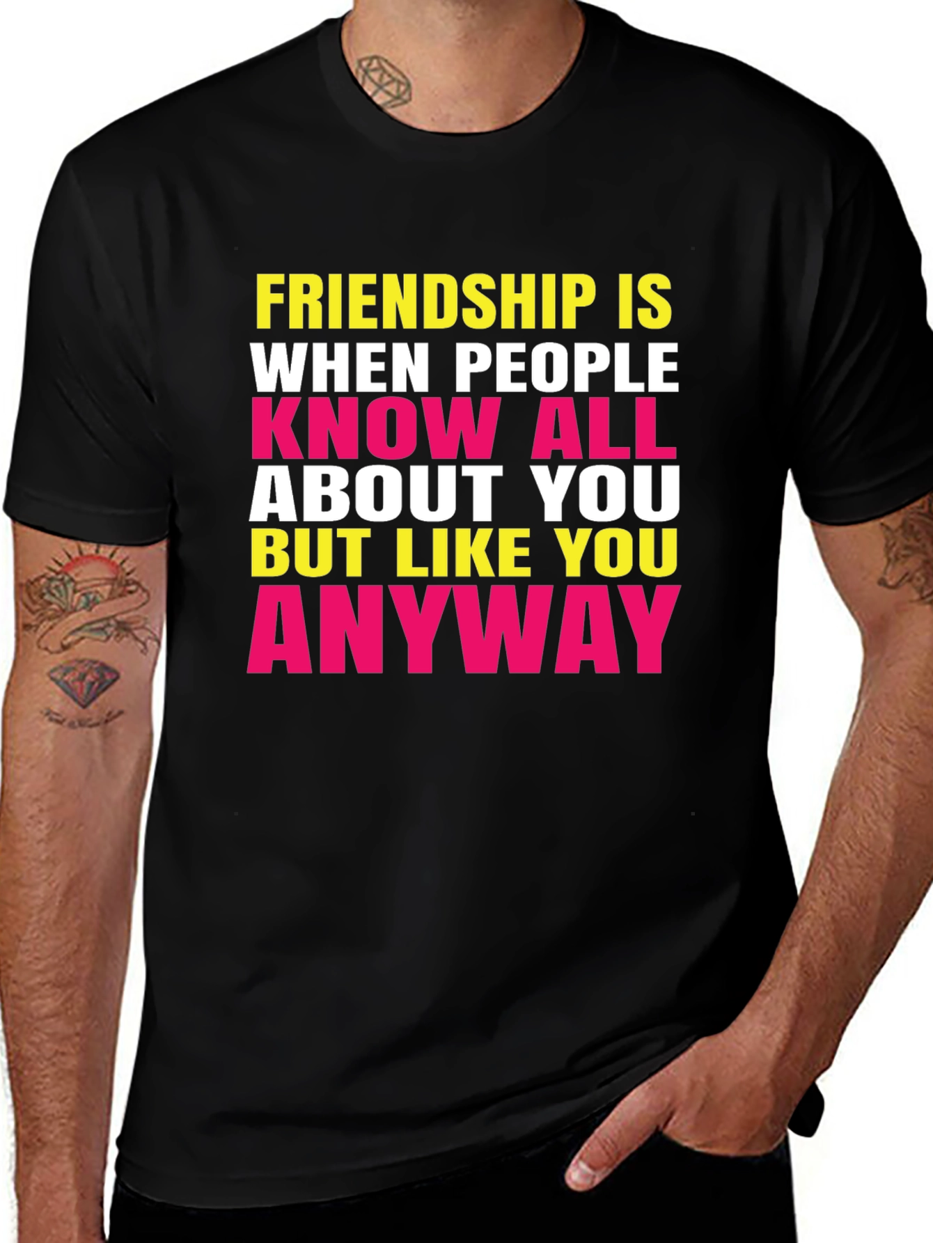 Friendship Quote Graphic Tee - Know All About You