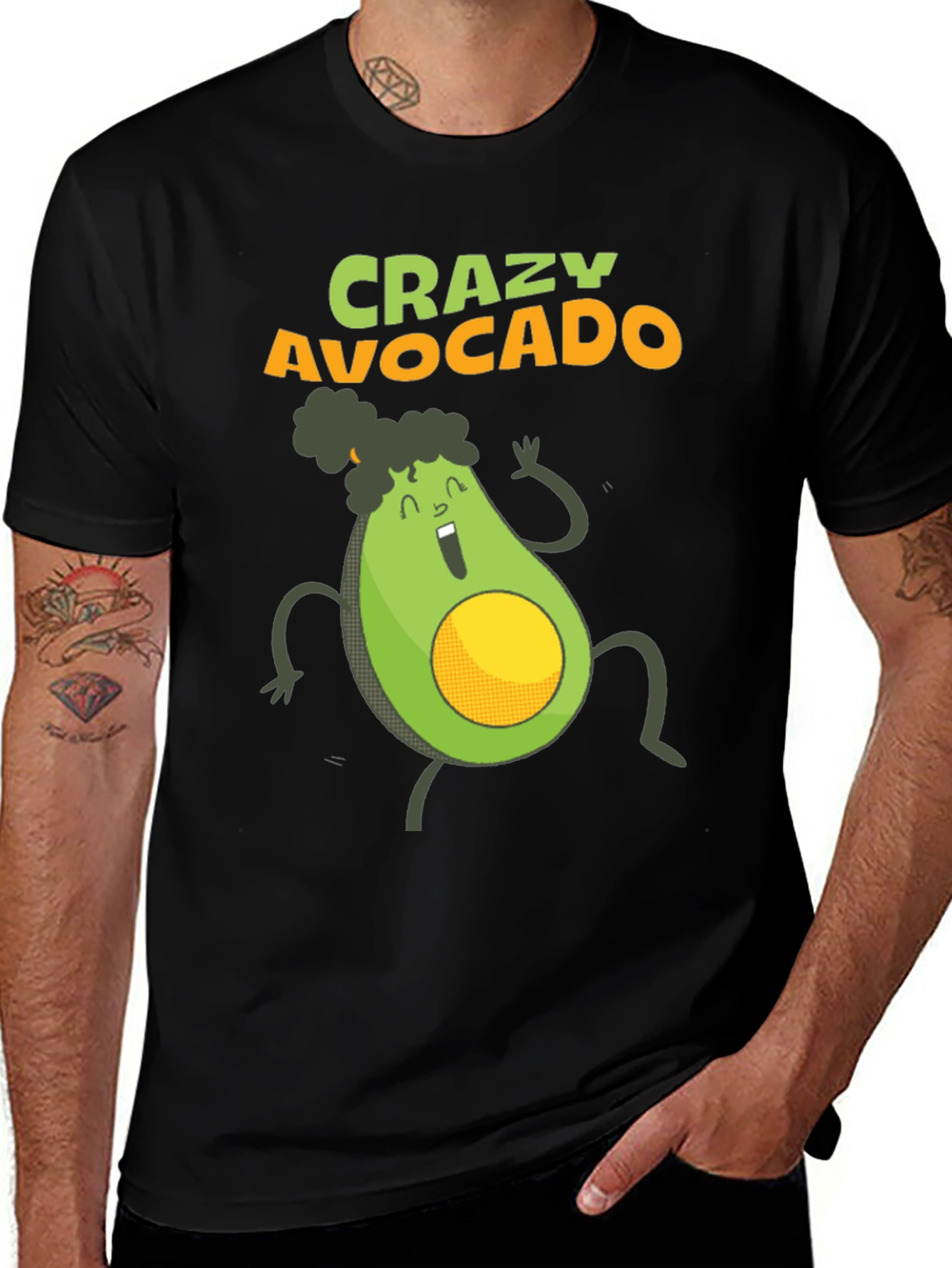 Crazy Avocado Graphic T-Shirt - Fun & Unique Design