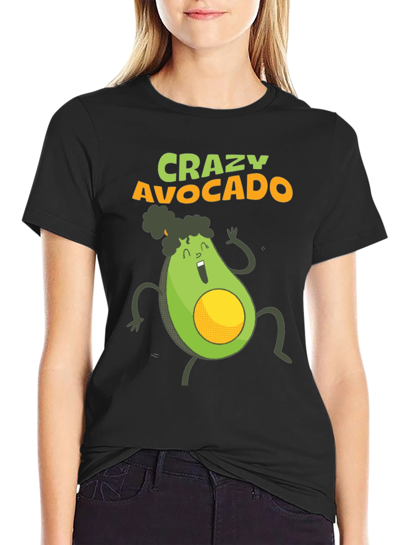 Crazy Avocado Graphic T-Shirt - Fun & Unique Design