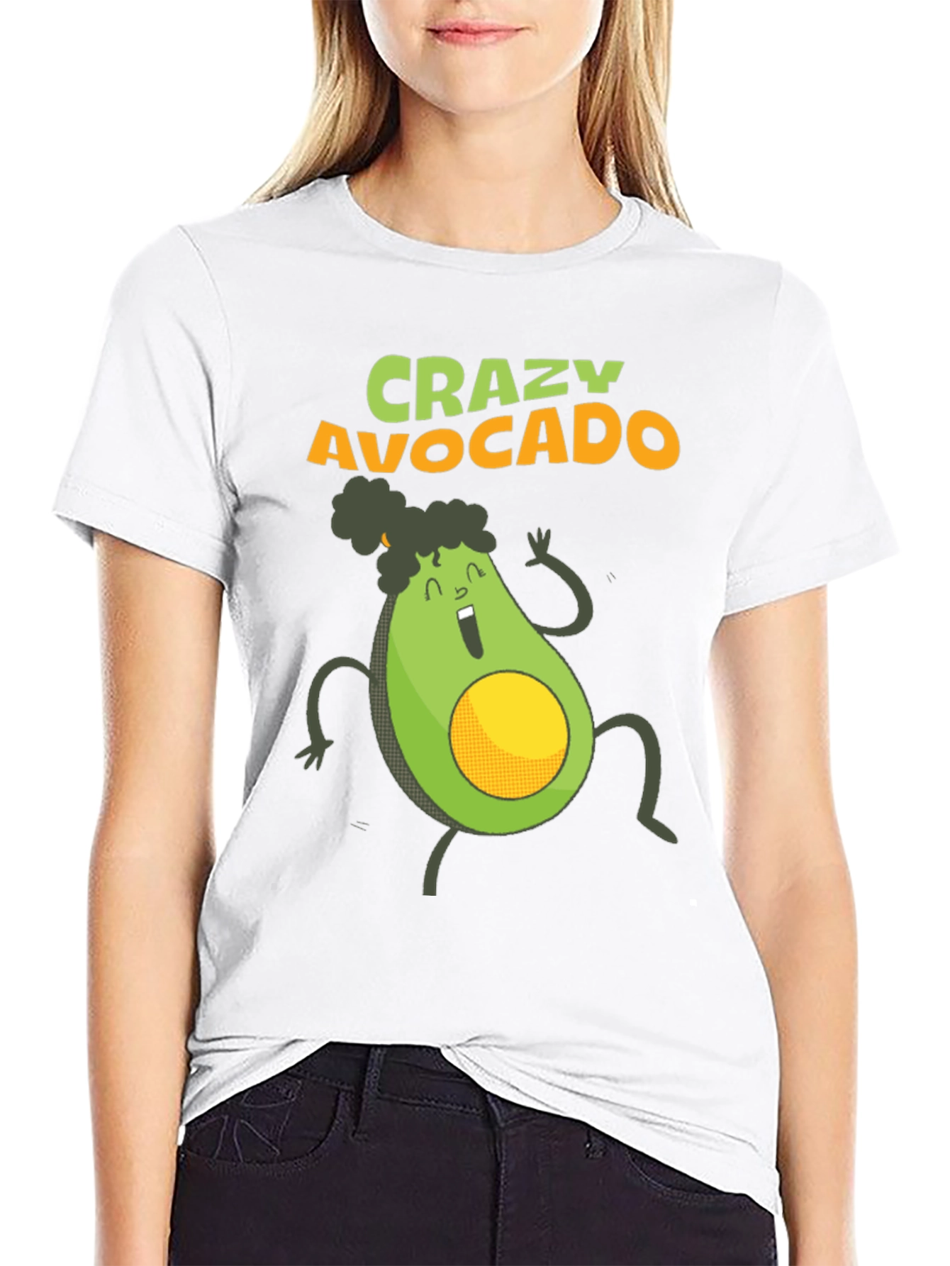 Crazy Avocado Graphic T-Shirt - Fun & Unique Design