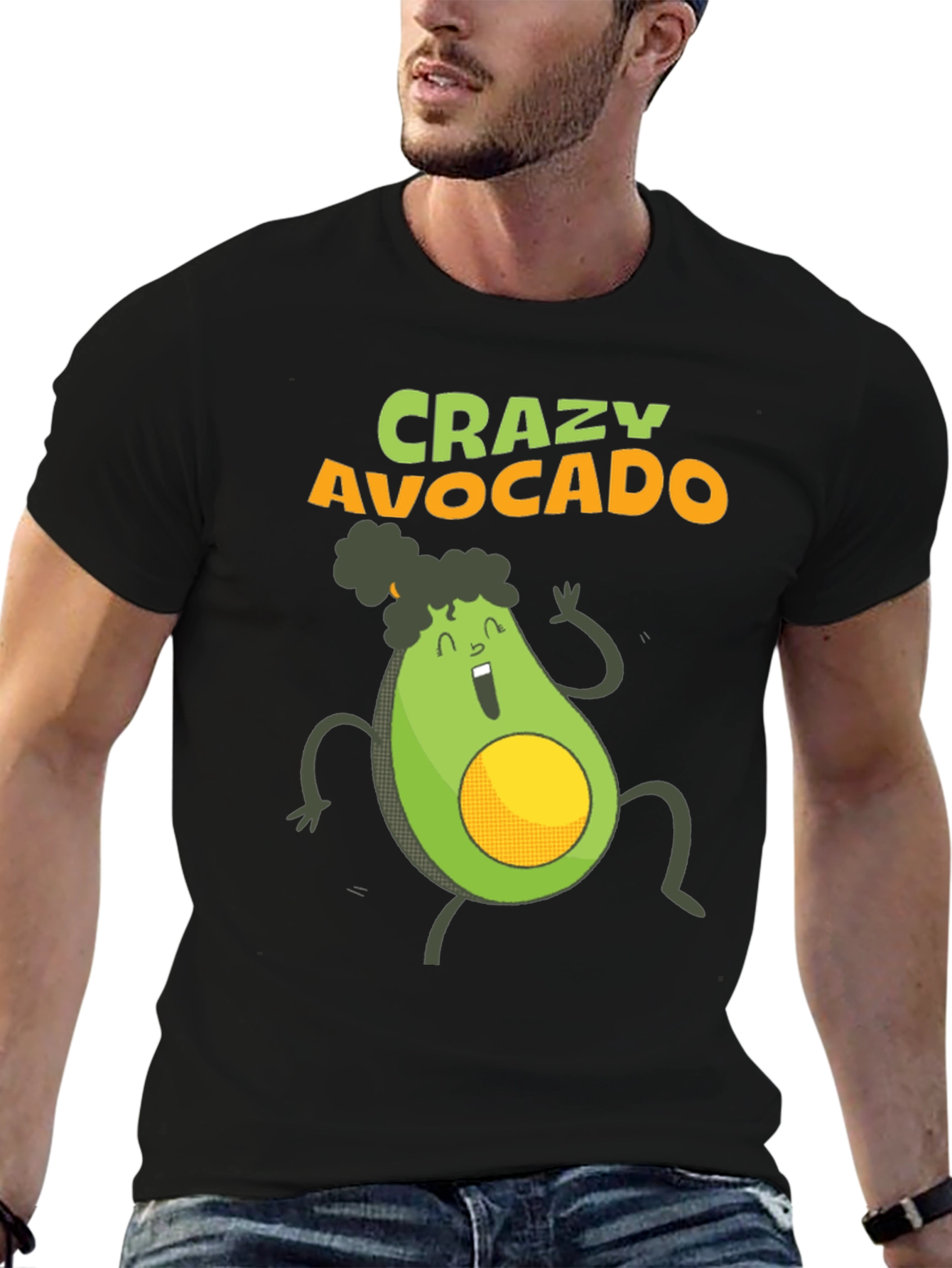 Crazy Avocado Graphic T-Shirt - Fun & Unique Design