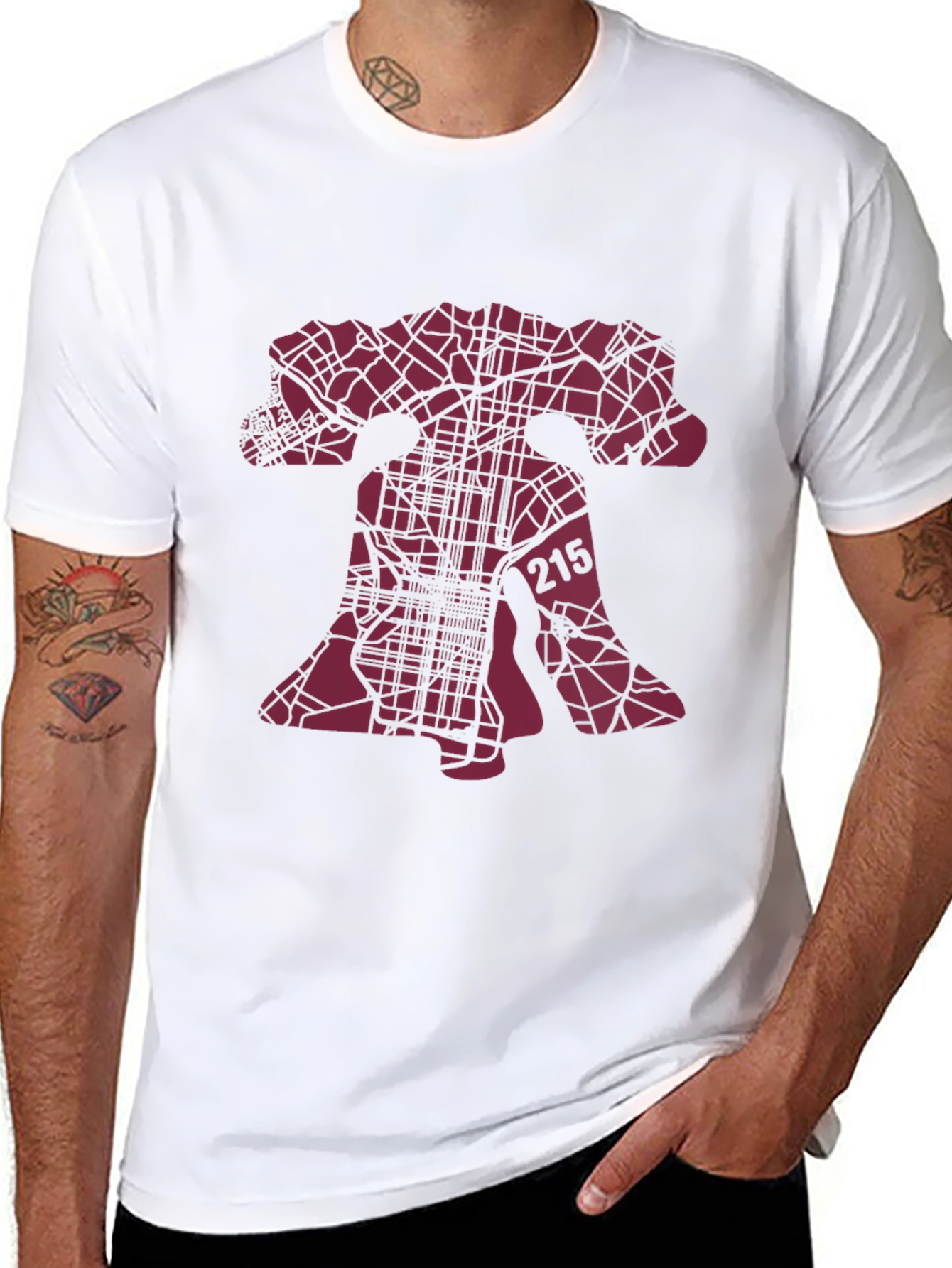 Philadelphia Liberty Bell T-Shirt - 215 Area Code Tee