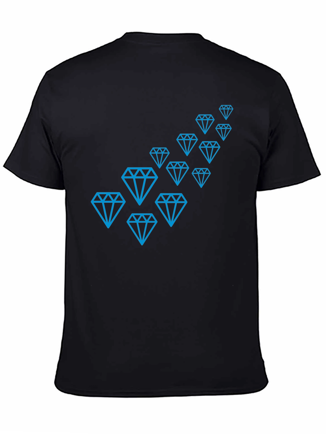 Diamond Pattern Black T-Shirt