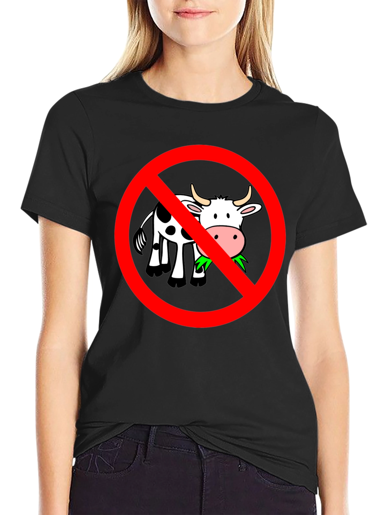 Vegan T-Shirt: No Cow Graphic Tee