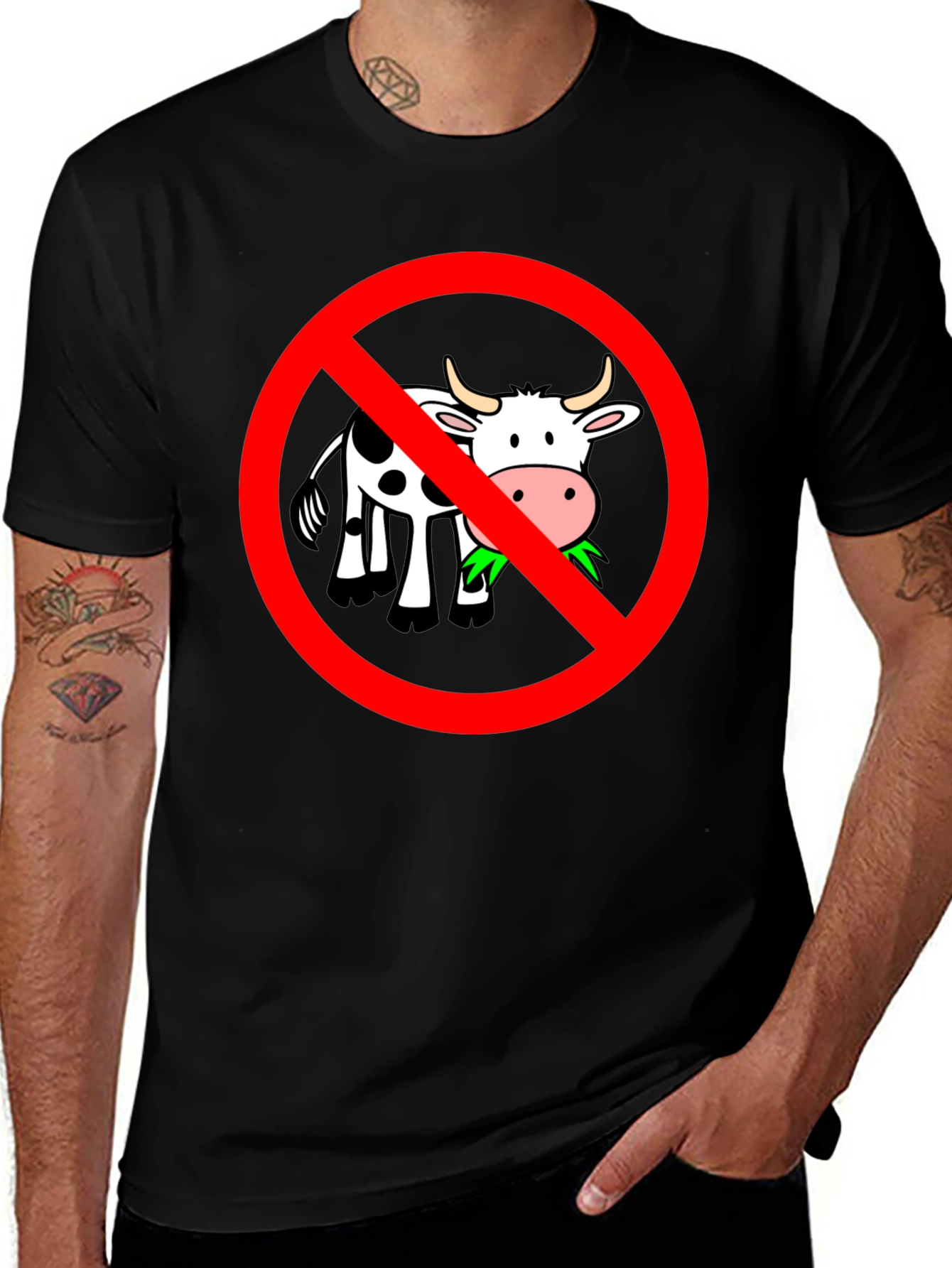 Vegan T-Shirt: No Cow Graphic Tee