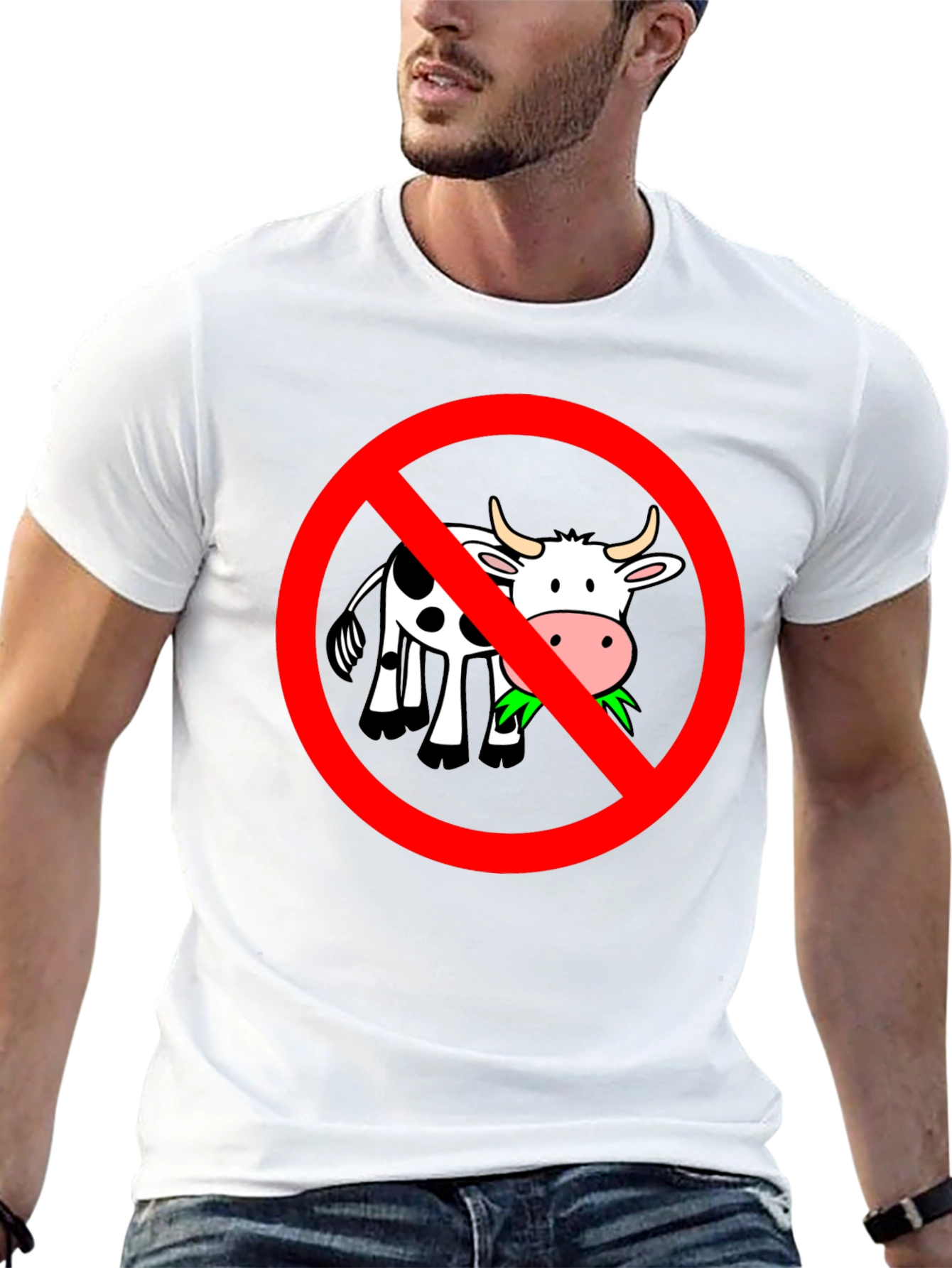 Vegan T-Shirt: No Cow Graphic Tee