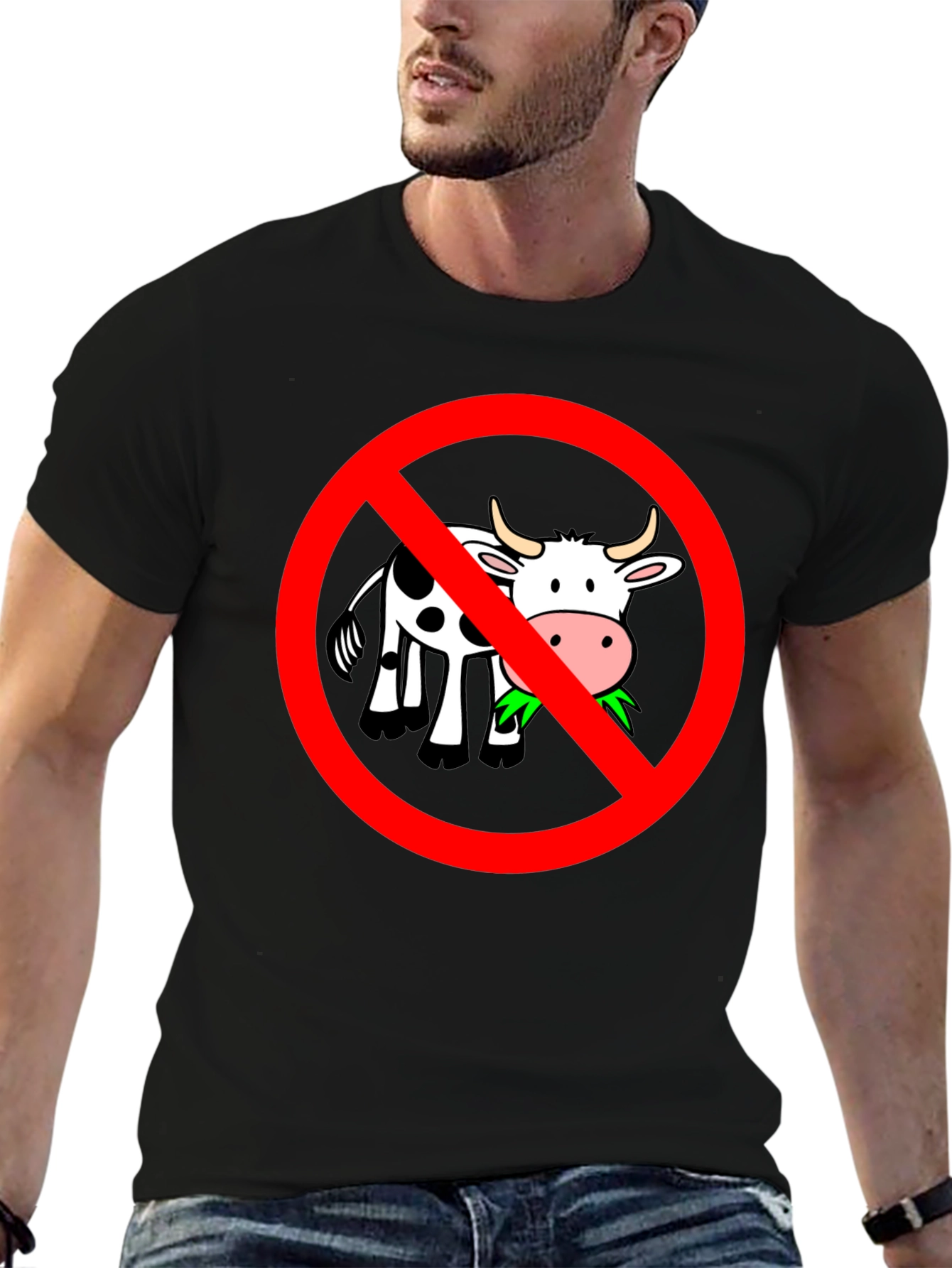 Vegan T-Shirt: No Cow Graphic Tee