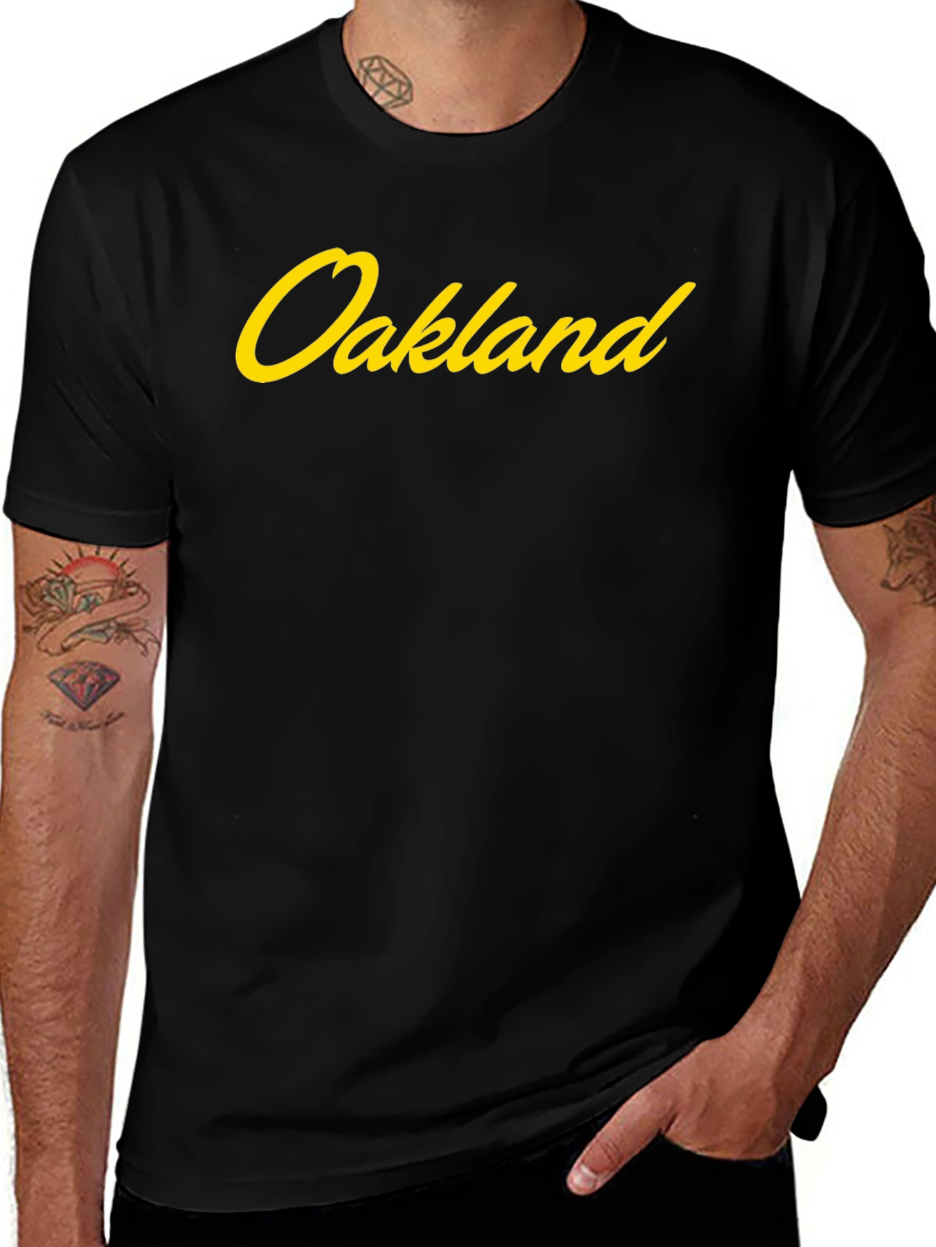 Oakland Graphic Tee - Stylish Mens Black T-Shirt