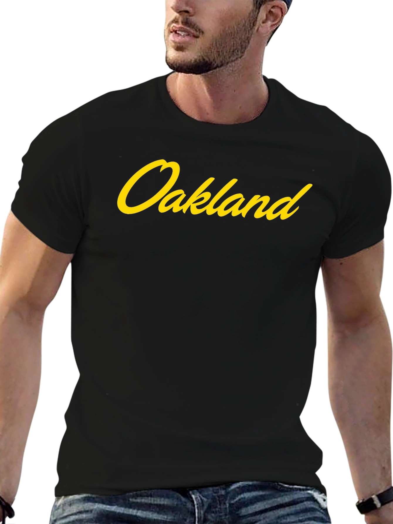 Oakland Graphic Tee - Stylish Mens Black T-Shirt