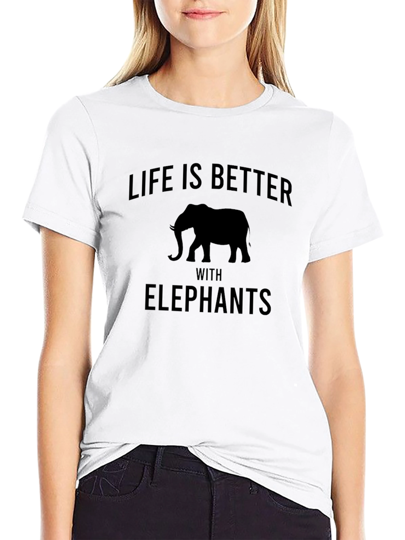 Life is Better with Elephants Graphic T-Shirt