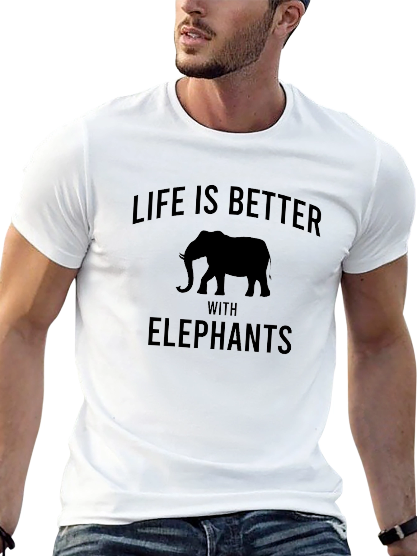 Life is Better with Elephants Graphic T-Shirt