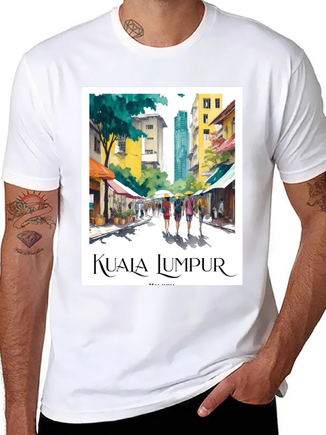 Kuala Lumpur Travel T-Shirt - Malaysia Cityscape