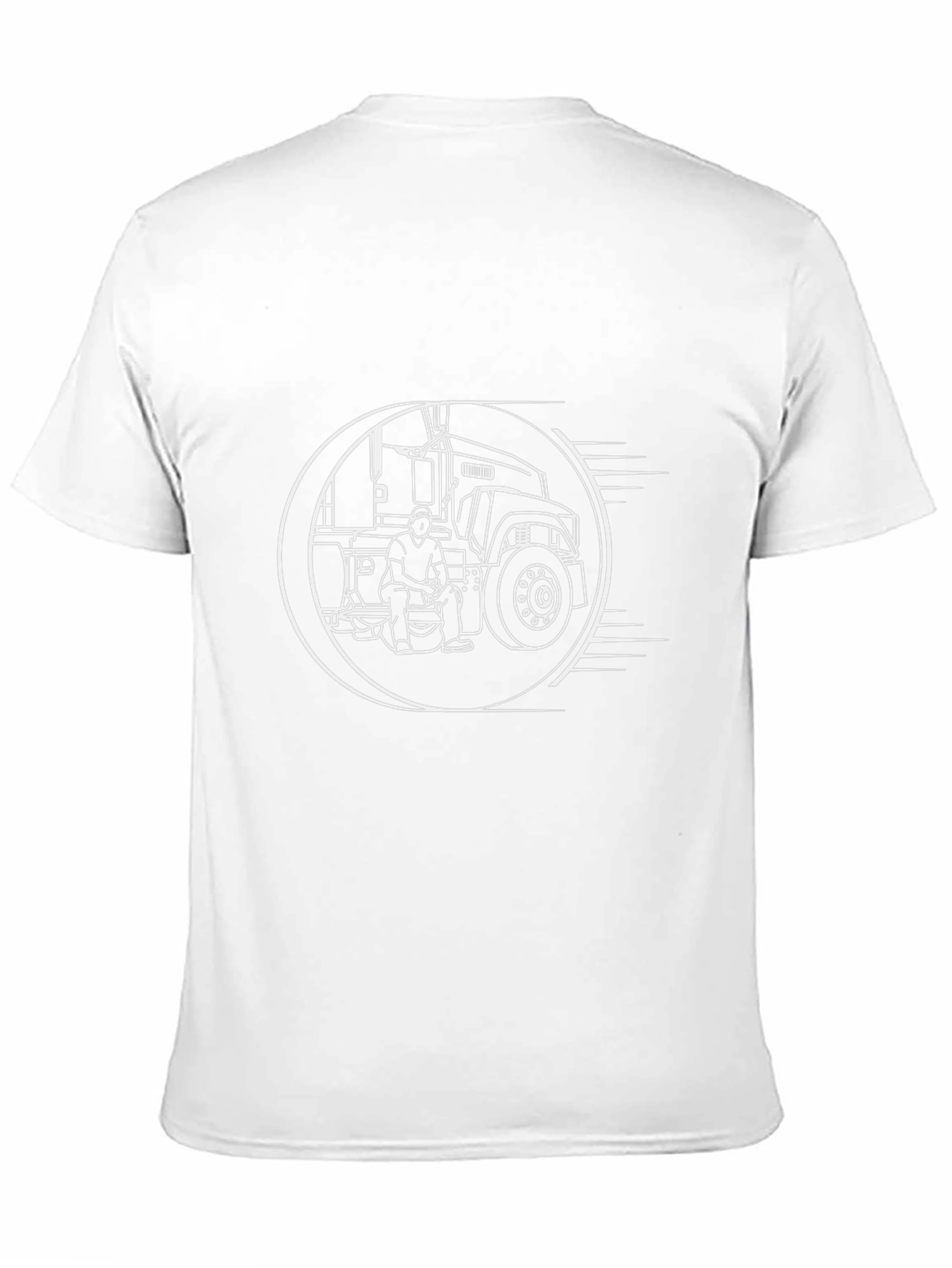 Trucker T-Shirt - Classic Black Tee with Truck Graphic