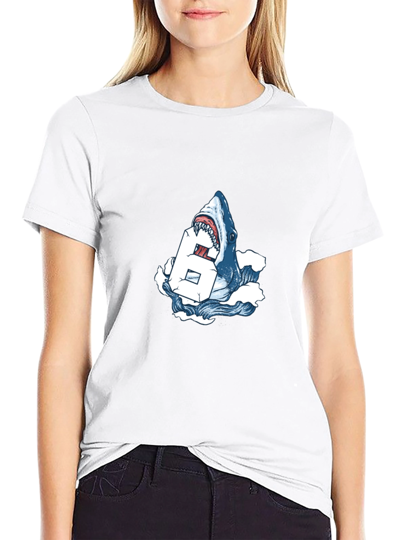 Shark Bite Number T-Shirt - Cool Graphic Tee