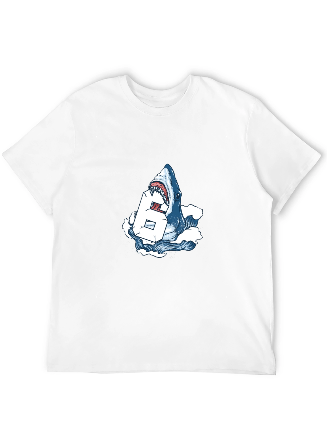Shark Bite Number T-Shirt - Cool Graphic Tee