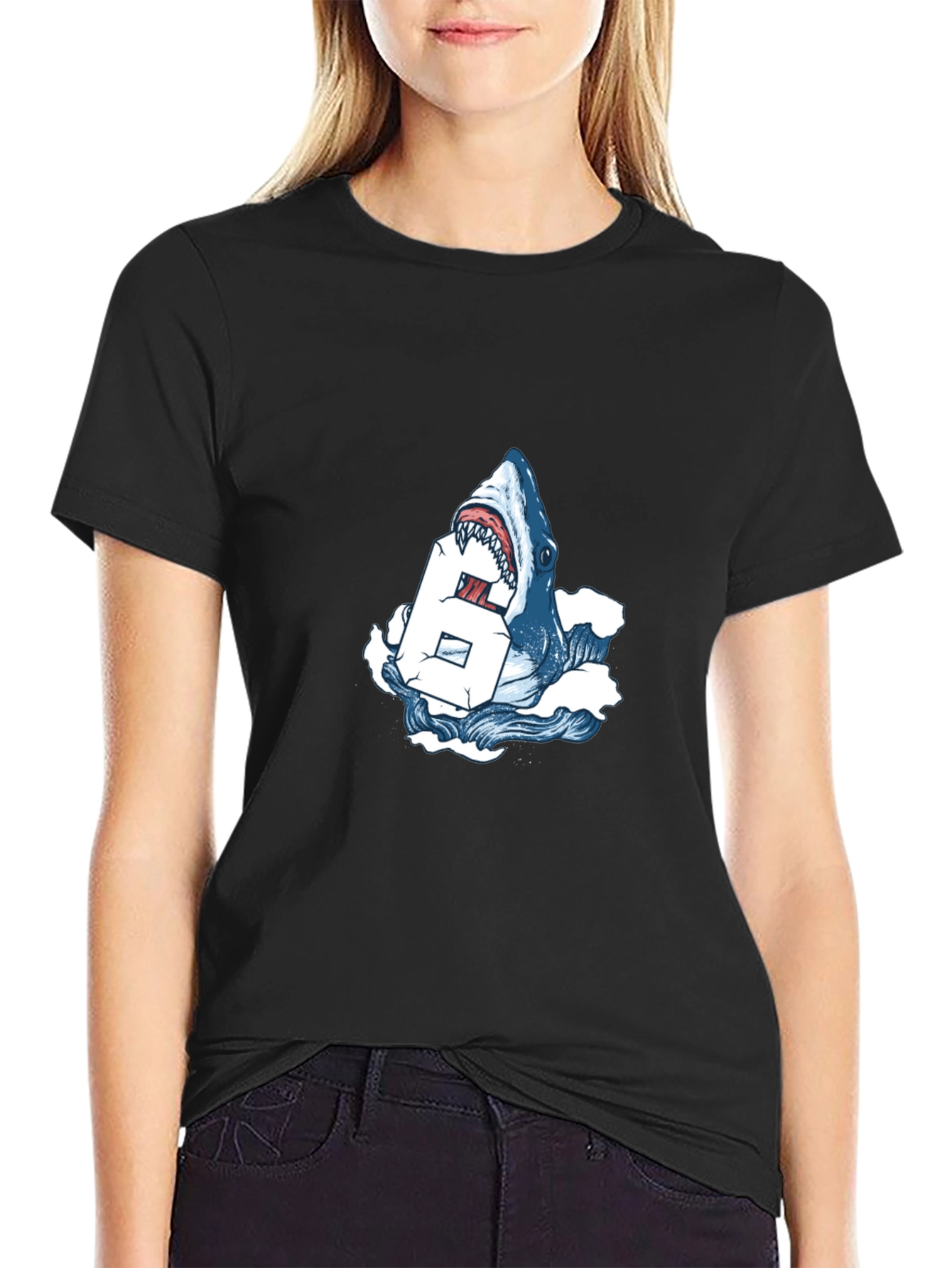 Shark Bite Number T-Shirt - Cool Graphic Tee