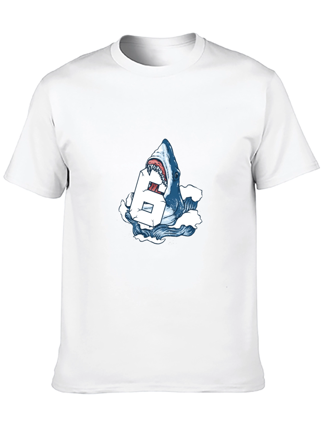 Shark Bite Number T-Shirt - Cool Graphic Tee