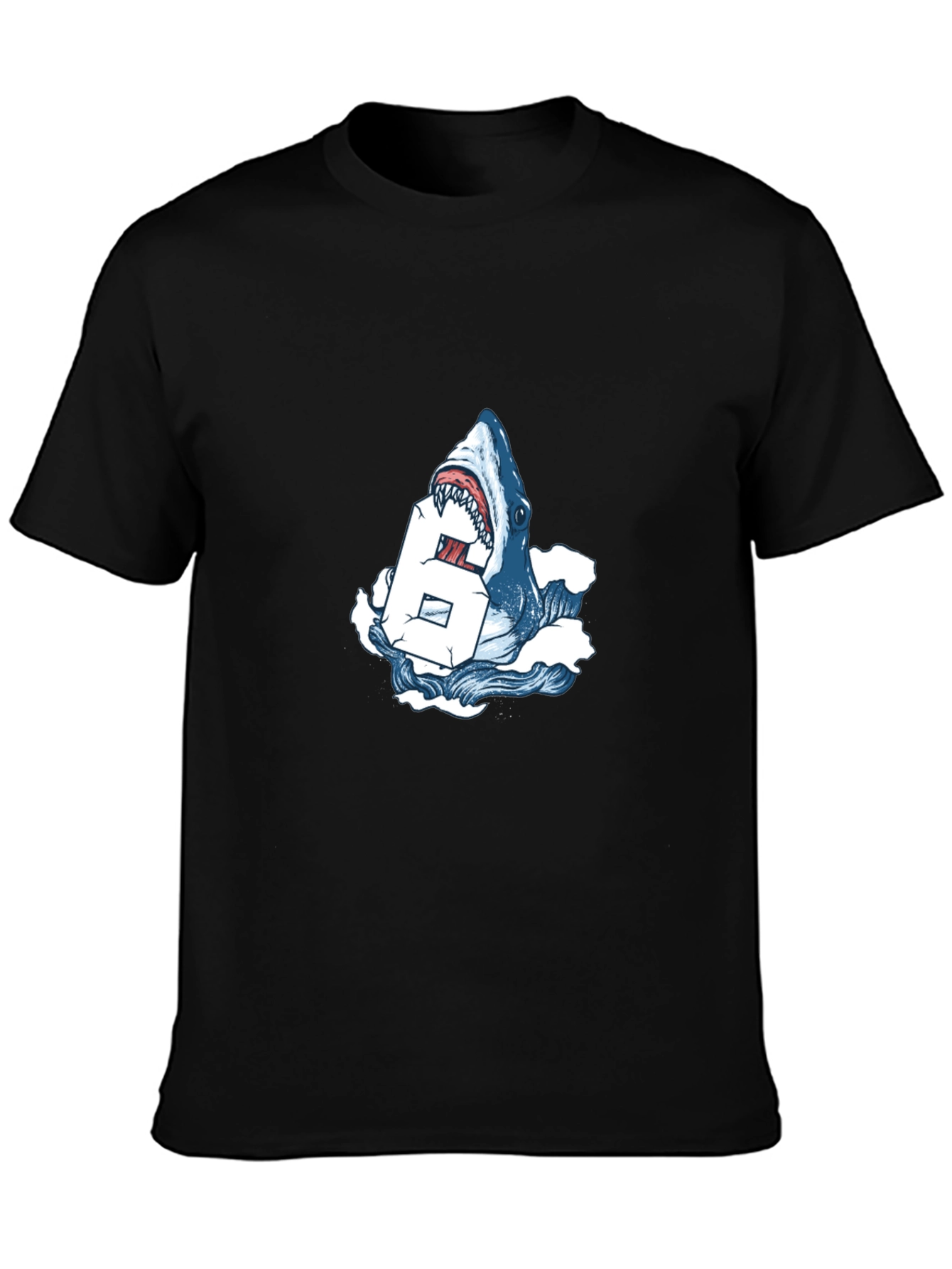 Shark Bite Number T-Shirt - Cool Graphic Tee