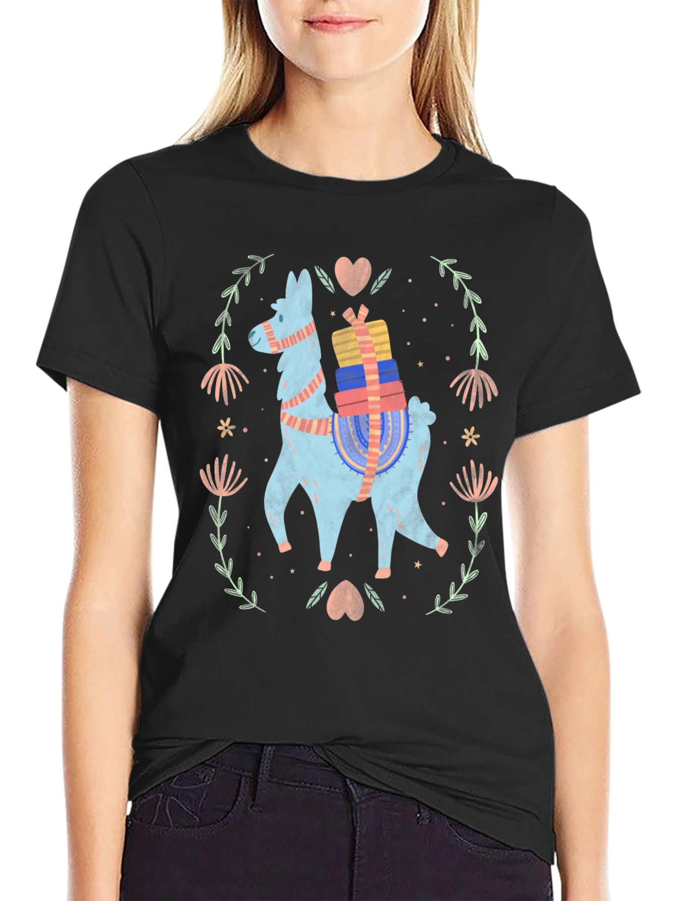 Llama Gift T-Shirt - Cute Holiday Tee
