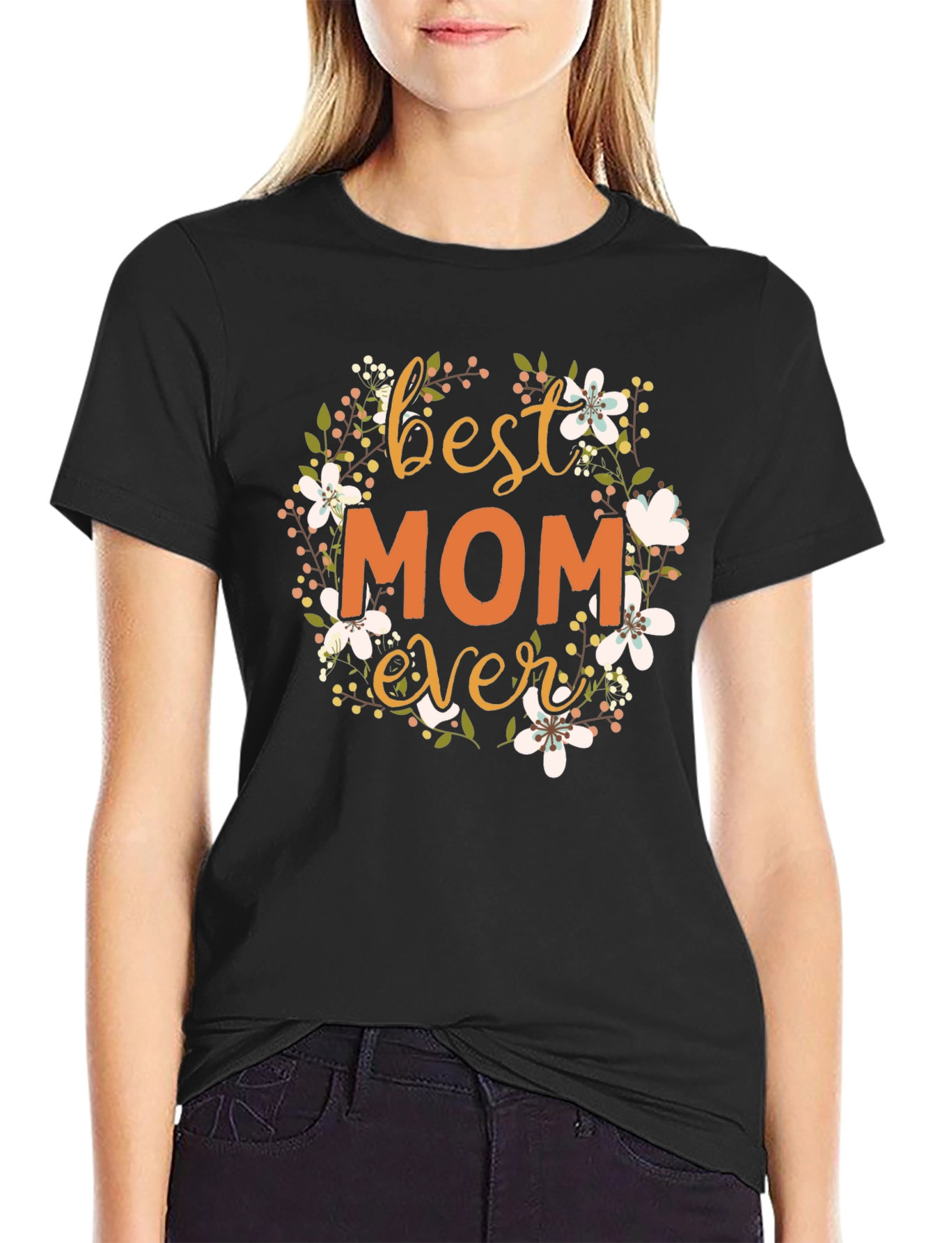 Best Mom Ever Floral T-Shirt