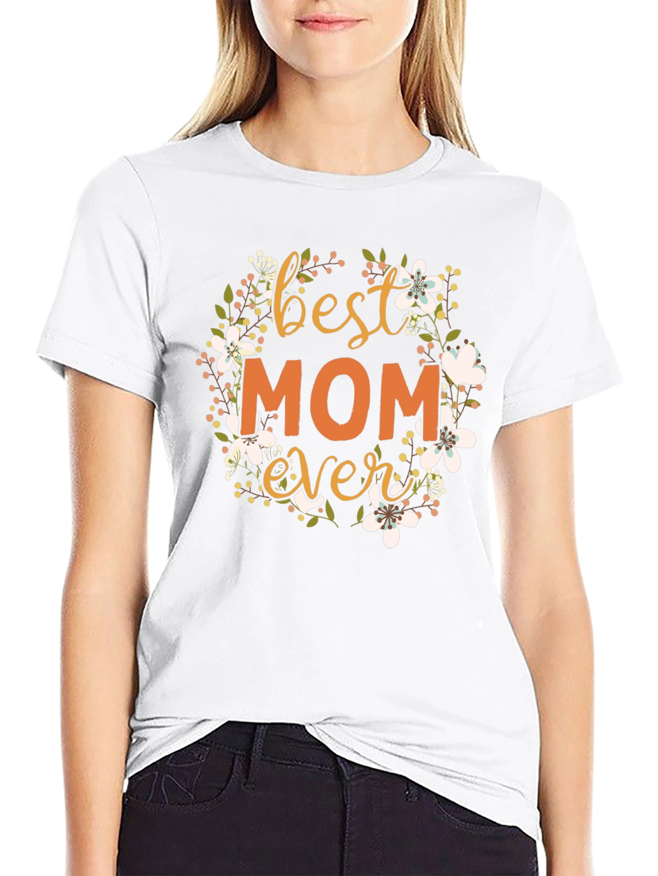 Best Mom Ever Floral T-Shirt