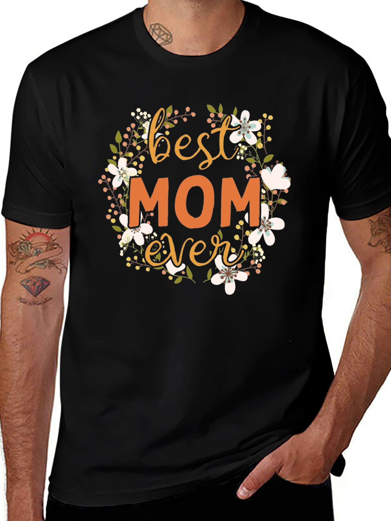 Best Mom Ever Floral T-Shirt