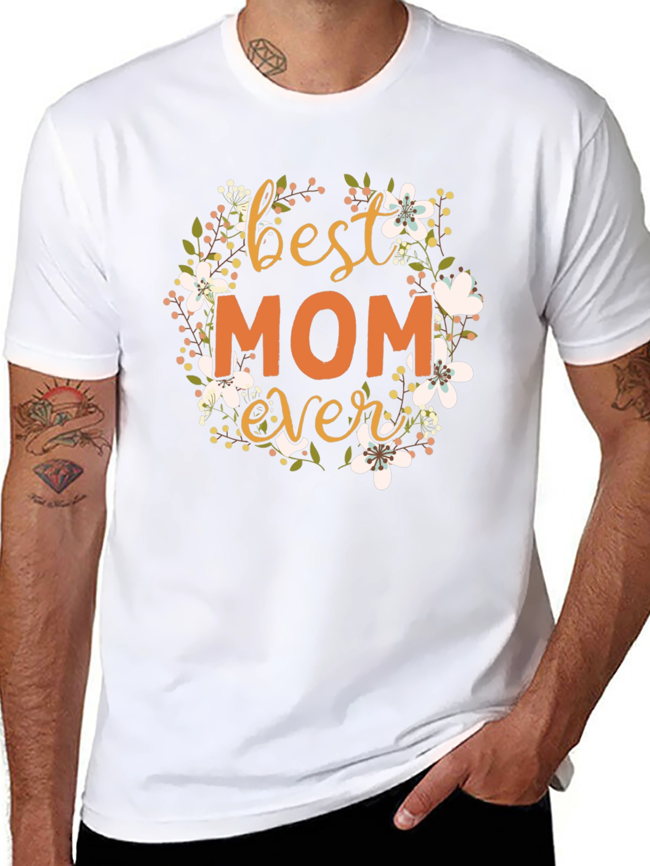 Best Mom Ever Floral T-Shirt